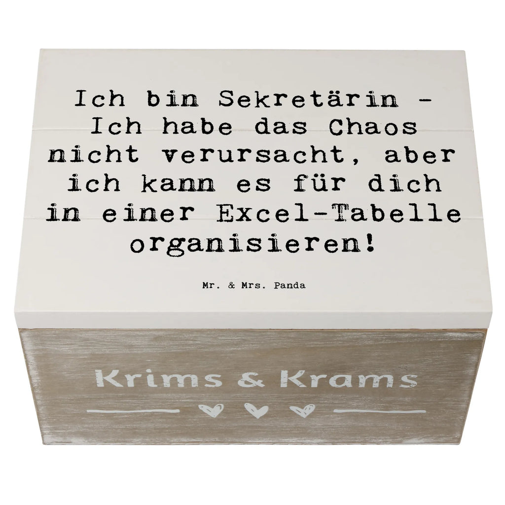 Holzkiste Spruch Ich bin Sekretärin - Ich habe das Chaos nicht verursacht, aber ich kann es für dich in einer Excel-Tabelle organisieren! Truhe, Erinnerungskiste, Aufbewahrungsbox, Dekokiste, Kiste, Schatulle, Geschenkbox, Schatzkiste, Erinnerungsbox, Holzkiste, XXL, Geschenkdose, Beruf, Ausbildung, Jubiläum, Abschied, Rente, Kollege, Kollegin, Geschenk, Schenken, Arbeitskollege, Mitarbeiter, Firma, Danke, Dankeschön
