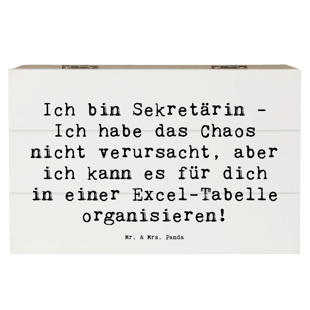 Holzkiste Spruch Ich bin Sekretärin - Ich habe das Chaos nicht verursacht, aber ich kann es für dich in einer Excel-Tabelle organisieren! Truhe, Erinnerungskiste, Aufbewahrungsbox, Dekokiste, Kiste, Schatulle, Geschenkbox, Schatzkiste, Erinnerungsbox, Holzkiste, XXL, Geschenkdose, Beruf, Ausbildung, Jubiläum, Abschied, Rente, Kollege, Kollegin, Geschenk, Schenken, Arbeitskollege, Mitarbeiter, Firma, Danke, Dankeschön