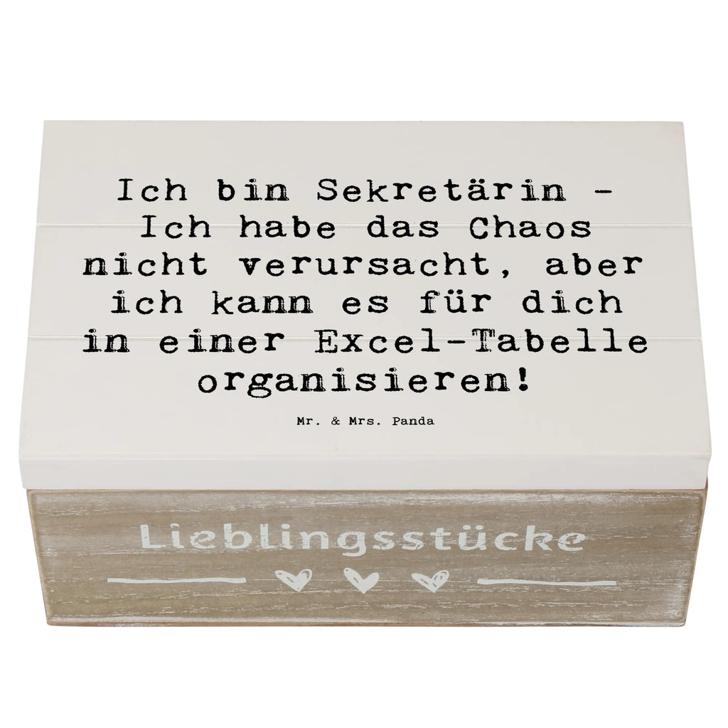 Holzkiste Spruch Ich bin Sekretärin - Ich habe das Chaos nicht verursacht, aber ich kann es für dich in einer Excel-Tabelle organisieren! Truhe, Erinnerungskiste, Aufbewahrungsbox, Dekokiste, Kiste, Schatulle, Geschenkbox, Schatzkiste, Erinnerungsbox, Holzkiste, XXL, Geschenkdose, Beruf, Ausbildung, Jubiläum, Abschied, Rente, Kollege, Kollegin, Geschenk, Schenken, Arbeitskollege, Mitarbeiter, Firma, Danke, Dankeschön