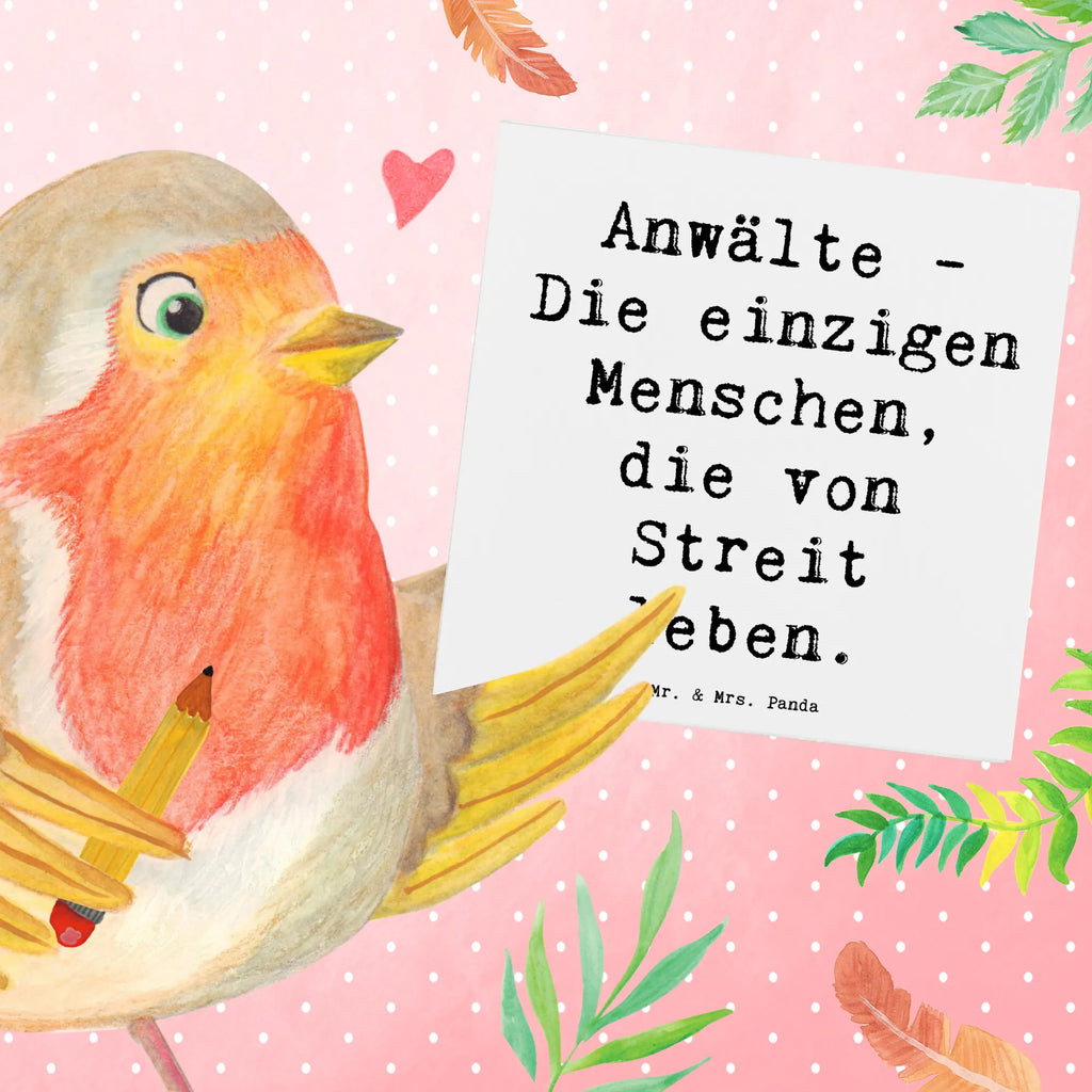 Deluxe Card Saying Anwälte - Die einzigen Menschen, die von Streit leben. Hochwertige Klappkarte, Glückwunschkarte, Geburtstagskarte, Karte, Klappkarte, Einladungskarte, Hochzeitskarte, Hochwertige Grußkarte, Grußkarte, Beruf, Ausbildung, Jubiläum, Abschied, Rente, Kollege, Kollegin, Geschenk, Schenken, Arbeitskollege, Mitarbeiter, Firma, Danke, Dankeschön