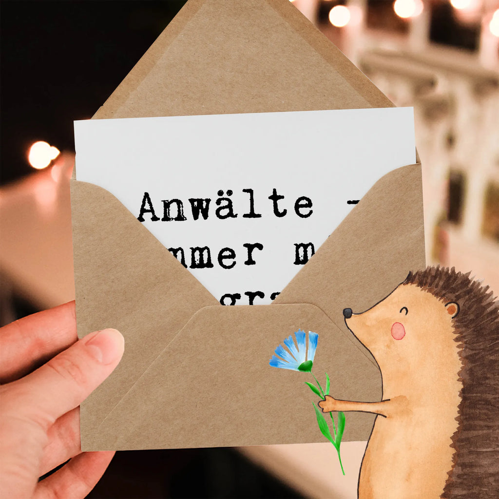Deluxe Card Saying Anwälte - Immer mit Paragraphen bewaffnet! Karte, Glückwunschkarte, Einladungskarte, Grußkarte, Hochwertige Klappkarte, Hochzeitskarte, Hochwertige Grußkarte, Klappkarte, Geburtstagskarte, Beruf, Ausbildung, Jubiläum, Abschied, Rente, Kollege, Kollegin, Geschenk, Schenken, Arbeitskollege, Mitarbeiter, Firma, Danke, Dankeschön