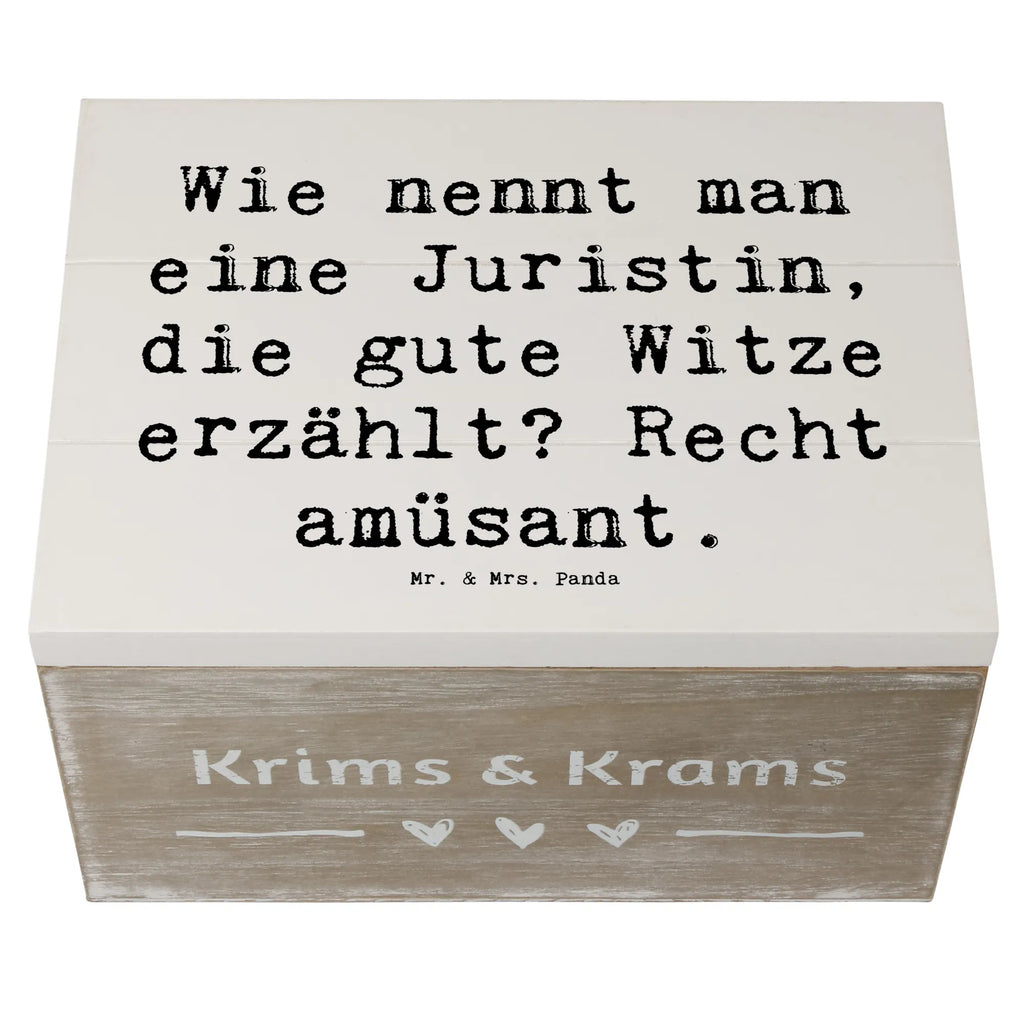 Wooden chest Saying Wie nennt man eine Juristin, die gute Witze erzählt? Recht amüsant. Schatzkiste, Erinnerungskiste, Dekokiste, Aufbewahrungsbox, Kiste, Geschenkdose, Holzkiste, XXL, Truhe, Schatulle, Erinnerungsbox, Geschenkbox, Beruf, Ausbildung, Jubiläum, Abschied, Rente, Kollege, Kollegin, Geschenk, Schenken, Arbeitskollege, Mitarbeiter, Firma, Danke, Dankeschön