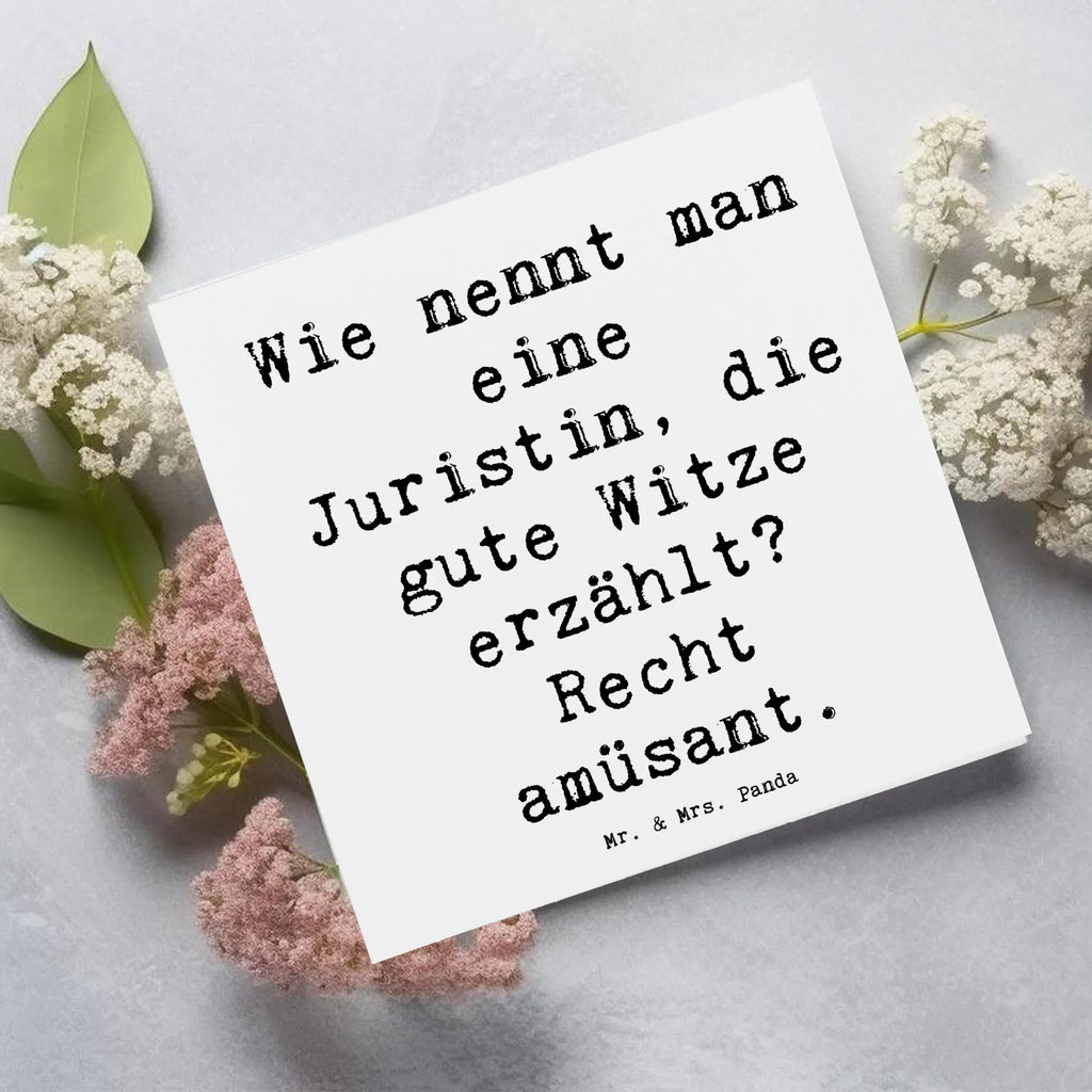 Deluxe Card Saying Wie nennt man eine Juristin, die gute Witze erzählt? Recht amüsant. Hochzeitskarte, Einladungskarte, Klappkarte, Grußkarte, Geburtstagskarte, Karte, Glückwunschkarte, Hochwertige Grußkarte, Hochwertige Klappkarte, Beruf, Ausbildung, Jubiläum, Abschied, Rente, Kollege, Kollegin, Geschenk, Schenken, Arbeitskollege, Mitarbeiter, Firma, Danke, Dankeschön