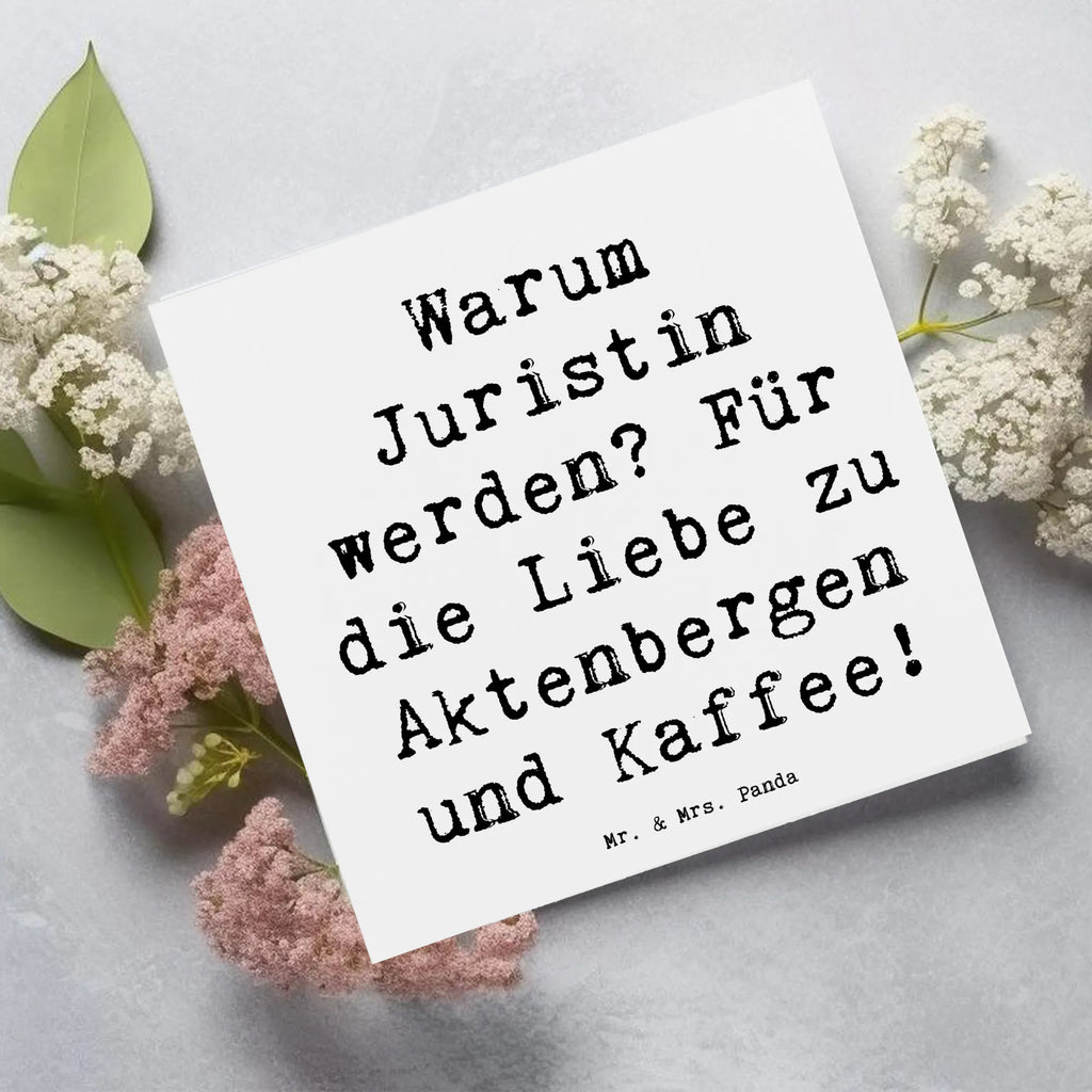 Deluxe Card Saying Warum Juristin werden? Für die Liebe zu Aktenbergen und Kaffee! Grußkarte, Geburtstagskarte, Einladungskarte, Karte, Hochwertige Grußkarte, Hochwertige Klappkarte, Glückwunschkarte, Hochzeitskarte, Klappkarte, Beruf, Ausbildung, Jubiläum, Abschied, Rente, Kollege, Kollegin, Geschenk, Schenken, Arbeitskollege, Mitarbeiter, Firma, Danke, Dankeschön