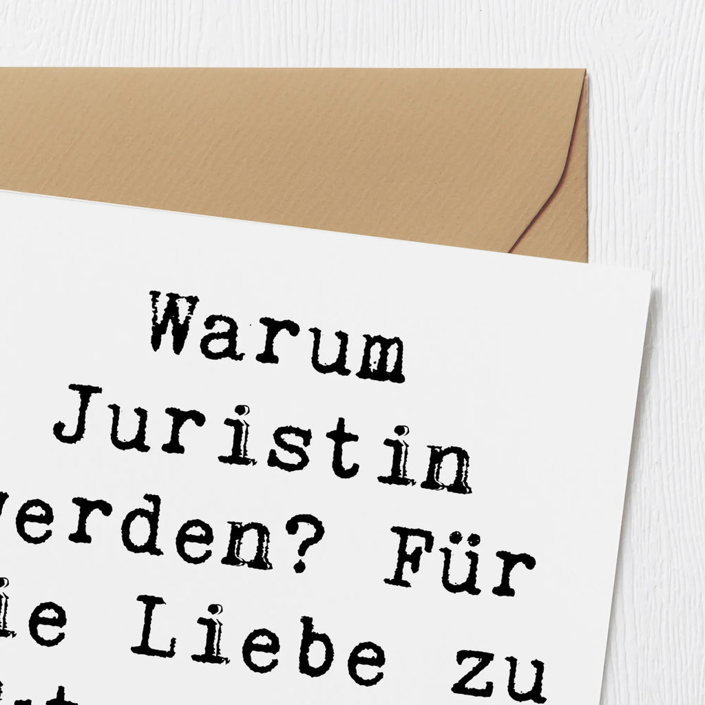 Deluxe Card Saying Warum Juristin werden? Für die Liebe zu Aktenbergen und Kaffee! Grußkarte, Geburtstagskarte, Einladungskarte, Karte, Hochwertige Grußkarte, Hochwertige Klappkarte, Glückwunschkarte, Hochzeitskarte, Klappkarte, Beruf, Ausbildung, Jubiläum, Abschied, Rente, Kollege, Kollegin, Geschenk, Schenken, Arbeitskollege, Mitarbeiter, Firma, Danke, Dankeschön
