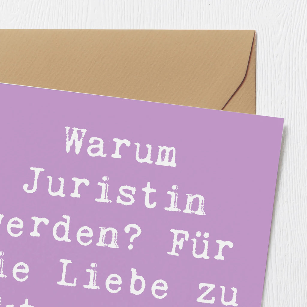 Deluxe Card Saying Warum Juristin werden? Für die Liebe zu Aktenbergen und Kaffee! Grußkarte, Geburtstagskarte, Einladungskarte, Karte, Hochwertige Grußkarte, Hochwertige Klappkarte, Glückwunschkarte, Hochzeitskarte, Klappkarte, Beruf, Ausbildung, Jubiläum, Abschied, Rente, Kollege, Kollegin, Geschenk, Schenken, Arbeitskollege, Mitarbeiter, Firma, Danke, Dankeschön