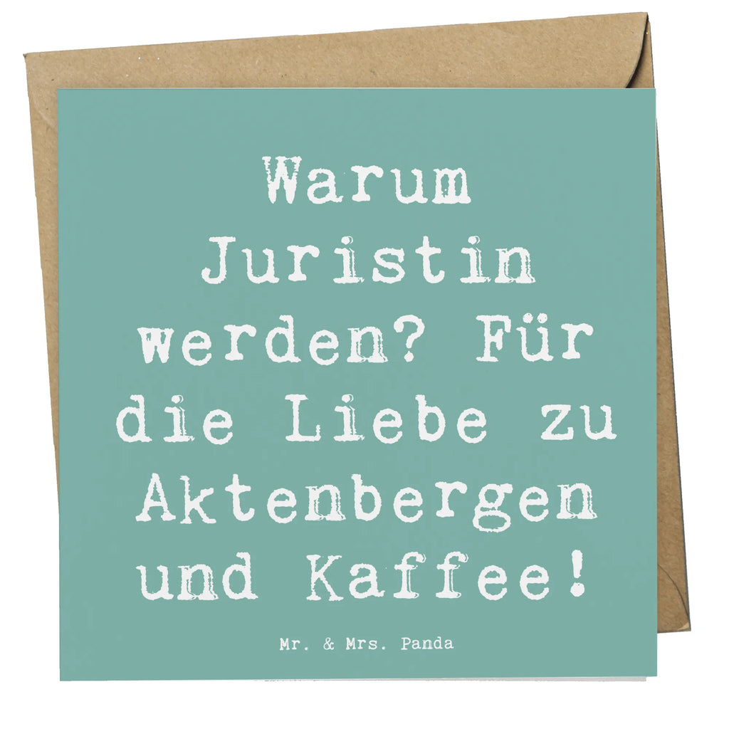 Deluxe Card Saying Warum Juristin werden? Für die Liebe zu Aktenbergen und Kaffee! Grußkarte, Geburtstagskarte, Einladungskarte, Karte, Hochwertige Grußkarte, Hochwertige Klappkarte, Glückwunschkarte, Hochzeitskarte, Klappkarte, Beruf, Ausbildung, Jubiläum, Abschied, Rente, Kollege, Kollegin, Geschenk, Schenken, Arbeitskollege, Mitarbeiter, Firma, Danke, Dankeschön