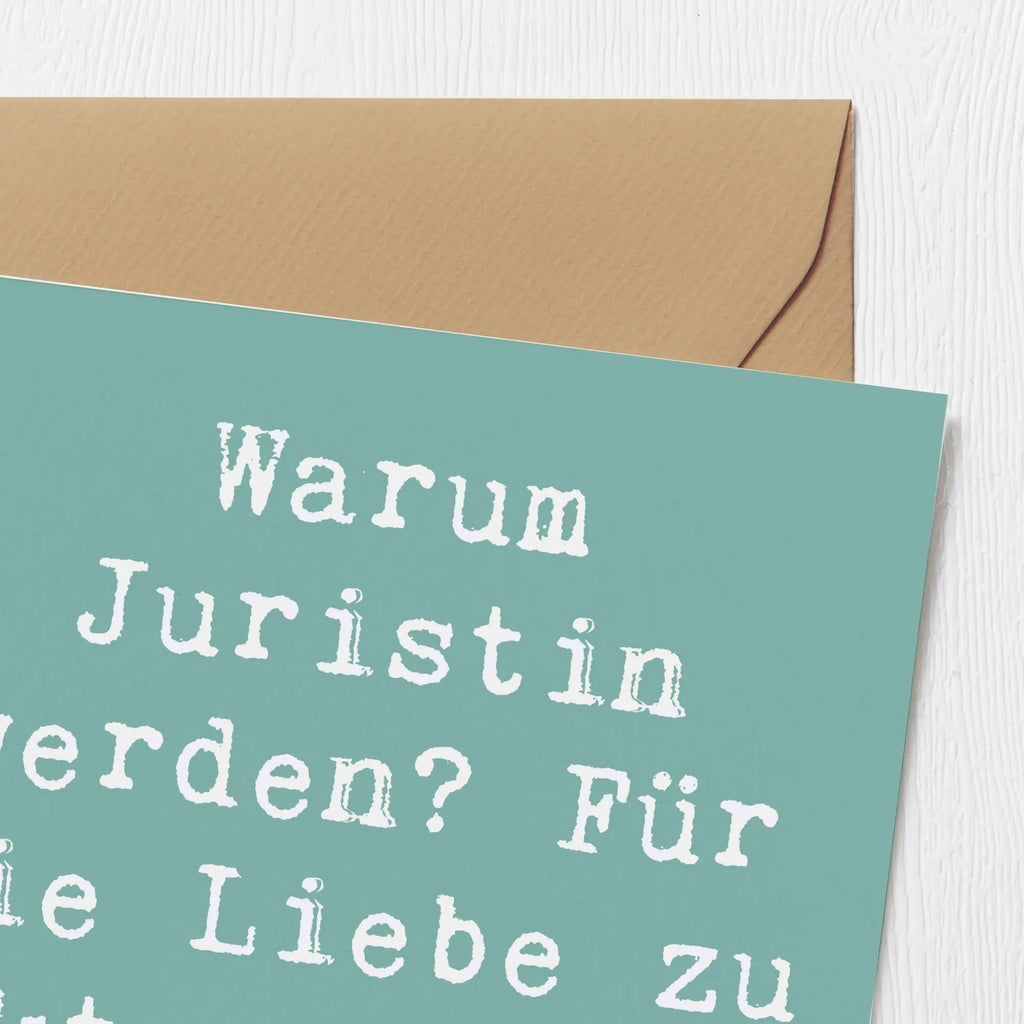 Deluxe Card Saying Warum Juristin werden? Für die Liebe zu Aktenbergen und Kaffee! Grußkarte, Geburtstagskarte, Einladungskarte, Karte, Hochwertige Grußkarte, Hochwertige Klappkarte, Glückwunschkarte, Hochzeitskarte, Klappkarte, Beruf, Ausbildung, Jubiläum, Abschied, Rente, Kollege, Kollegin, Geschenk, Schenken, Arbeitskollege, Mitarbeiter, Firma, Danke, Dankeschön
