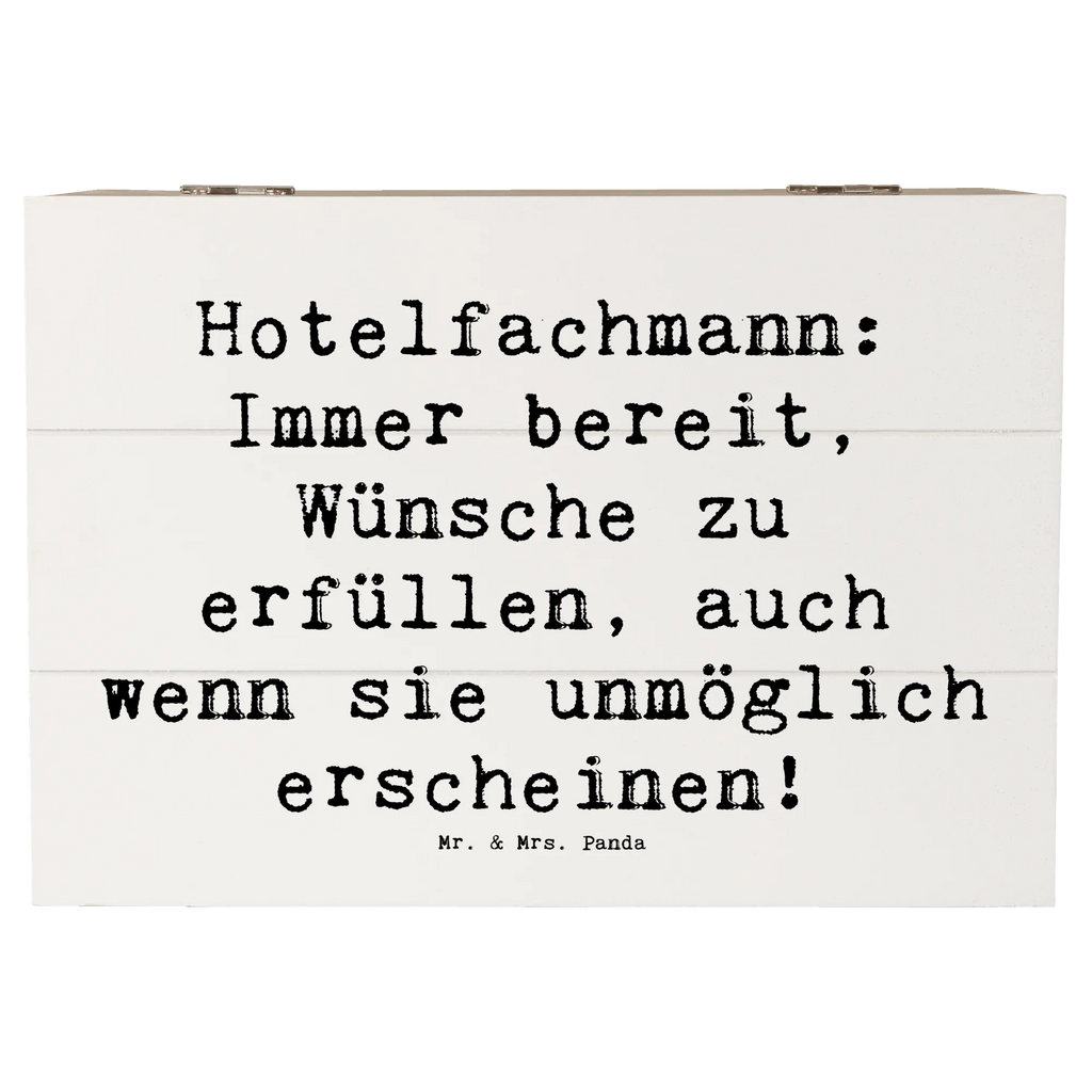 Wooden chest Saying Hotelfachmann: Immer bereit, Wünsche zu erfüllen, auch wenn sie unmöglich erscheinen! Erinnerungskiste, Geschenkdose, Kiste, Schatzkiste, Geschenkbox, Erinnerungsbox, Truhe, XXL, Schatulle, Dekokiste, Holzkiste, Aufbewahrungsbox, Beruf, Ausbildung, Jubiläum, Abschied, Rente, Kollege, Kollegin, Geschenk, Schenken, Arbeitskollege, Mitarbeiter, Firma, Danke, Dankeschön