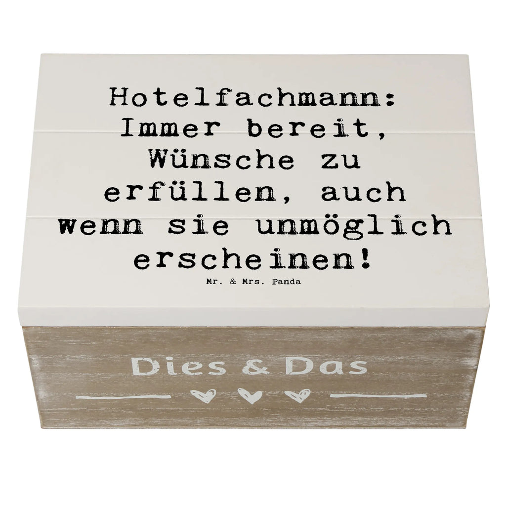 Wooden chest Saying Hotelfachmann: Immer bereit, Wünsche zu erfüllen, auch wenn sie unmöglich erscheinen! Erinnerungskiste, Geschenkdose, Kiste, Schatzkiste, Geschenkbox, Erinnerungsbox, Truhe, XXL, Schatulle, Dekokiste, Holzkiste, Aufbewahrungsbox, Beruf, Ausbildung, Jubiläum, Abschied, Rente, Kollege, Kollegin, Geschenk, Schenken, Arbeitskollege, Mitarbeiter, Firma, Danke, Dankeschön