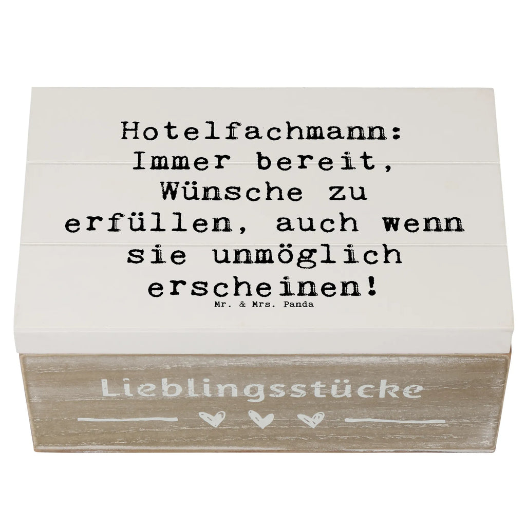 Wooden chest Saying Hotelfachmann: Immer bereit, Wünsche zu erfüllen, auch wenn sie unmöglich erscheinen! Erinnerungskiste, Geschenkdose, Kiste, Schatzkiste, Geschenkbox, Erinnerungsbox, Truhe, XXL, Schatulle, Dekokiste, Holzkiste, Aufbewahrungsbox, Beruf, Ausbildung, Jubiläum, Abschied, Rente, Kollege, Kollegin, Geschenk, Schenken, Arbeitskollege, Mitarbeiter, Firma, Danke, Dankeschön