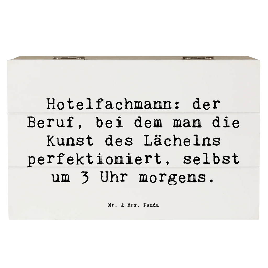 Holzkiste Spruch Hotelfachmann: der Beruf, bei dem man die Kunst des Lächelns perfektioniert, selbst um 3 Uhr morgens. Erinnerungsbox, Schatzkiste, Kiste, Geschenkdose, Truhe, XXL, Erinnerungskiste, Aufbewahrungsbox, Holzkiste, Dekokiste, Geschenkbox, Schatulle, Beruf, Ausbildung, Jubiläum, Abschied, Rente, Kollege, Kollegin, Geschenk, Schenken, Arbeitskollege, Mitarbeiter, Firma, Danke, Dankeschön