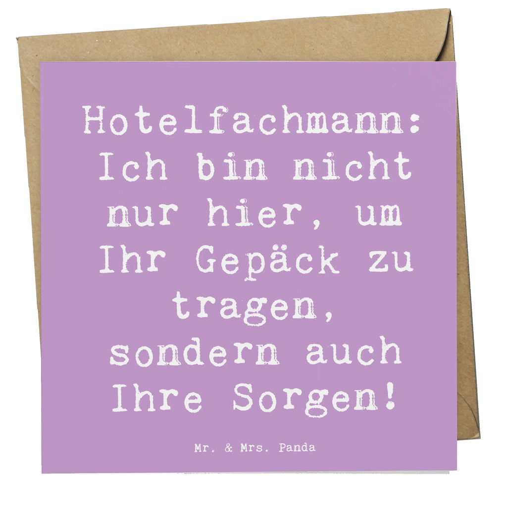 Deluxe Card Saying Hotelfachmann: Ich bin nicht nur hier, um Ihr Gepäck zu tragen, sondern auch Ihre Sorgen! Geburtstagskarte, Einladungskarte, Hochwertige Grußkarte, Karte, Klappkarte, Hochwertige Klappkarte, Hochzeitskarte, Glückwunschkarte, Grußkarte, Beruf, Ausbildung, Jubiläum, Abschied, Rente, Kollege, Kollegin, Geschenk, Schenken, Arbeitskollege, Mitarbeiter, Firma, Danke, Dankeschön