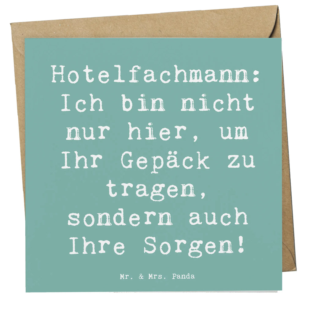 Deluxe Card Saying Hotelfachmann: Ich bin nicht nur hier, um Ihr Gepäck zu tragen, sondern auch Ihre Sorgen! Geburtstagskarte, Einladungskarte, Hochwertige Grußkarte, Karte, Klappkarte, Hochwertige Klappkarte, Hochzeitskarte, Glückwunschkarte, Grußkarte, Beruf, Ausbildung, Jubiläum, Abschied, Rente, Kollege, Kollegin, Geschenk, Schenken, Arbeitskollege, Mitarbeiter, Firma, Danke, Dankeschön