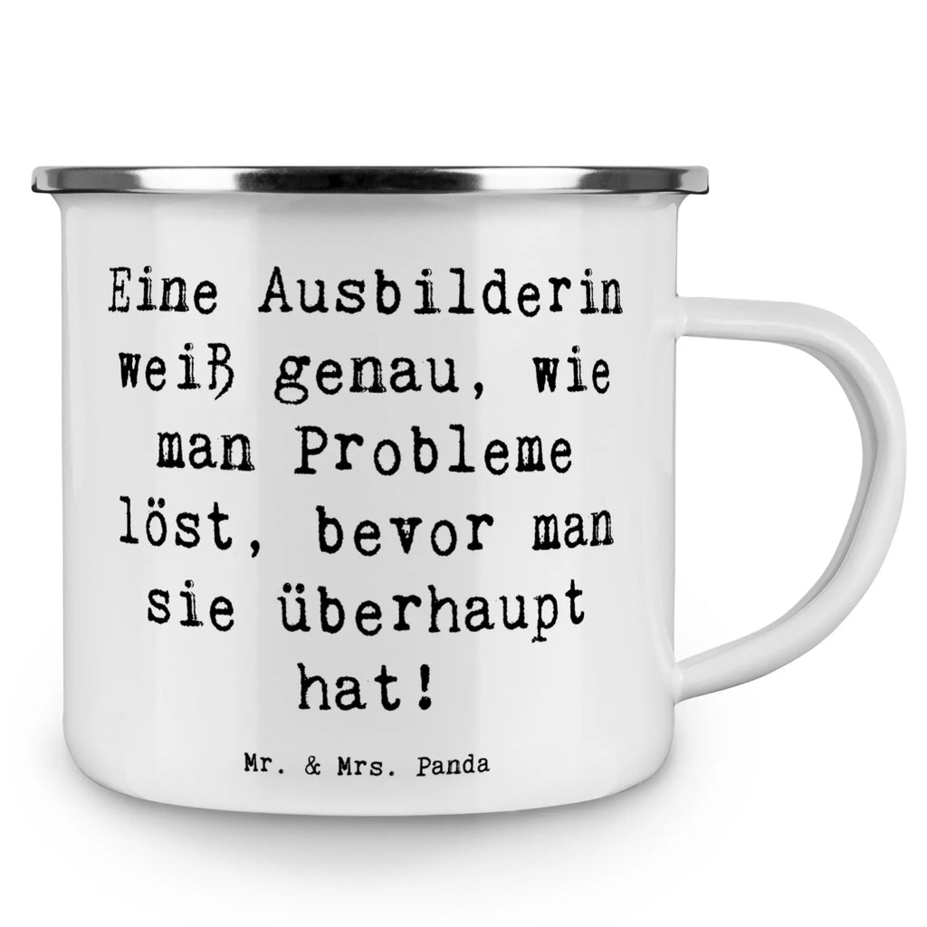 Enamel camping mug Saying Eine Ausbilderin weiß genau, wie man Probleme löst, bevor man sie überhaupt hat! Tasse Emaille, Emaille Campingbecher, Trinkbecher, Blechtasse, Outdoor Tasse, Camping Tassen Emaille, Metalltasse, Metalltasse für Camping, Emaille Tasse Camping, Emaille Trinkbecher, Camping Tasse Metall, Camping Tasse Emaille, Campingtassen, Metall Tasse, Tasse Camping, Camping Tassen, Emailletasse, Kaffee Blechtasse, Camping Becher Edelstahl, Campingtasse, Emaille Becher Camping, Outdoor Becher, Emaille Becher, Campingbecher, Blechtasse Outdoor, Emaille Tasse, Camping Becher, Emaille Tassen, Blechtassen, Edelstahl Trinkbecher, Beruf, Ausbildung, Jubiläum, Abschied, Rente, Kollege, Kollegin, Geschenk, Schenken, Arbeitskollege, Mitarbeiter, Firma, Danke, Dankeschön