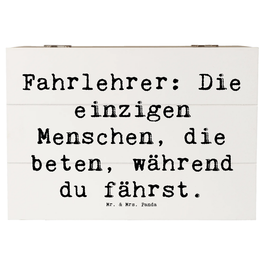 Wooden chest Saying Fahrlehrer: Die einzigen Menschen, die beten, während du fährst. Geschenkbox, Schatzkiste, XXL, Holzkiste, Erinnerungsbox, Truhe, Kiste, Erinnerungskiste, Dekokiste, Geschenkdose, Schatulle, Aufbewahrungsbox, Beruf, Ausbildung, Jubiläum, Abschied, Rente, Kollege, Kollegin, Geschenk, Schenken, Arbeitskollege, Mitarbeiter, Firma, Danke, Dankeschön