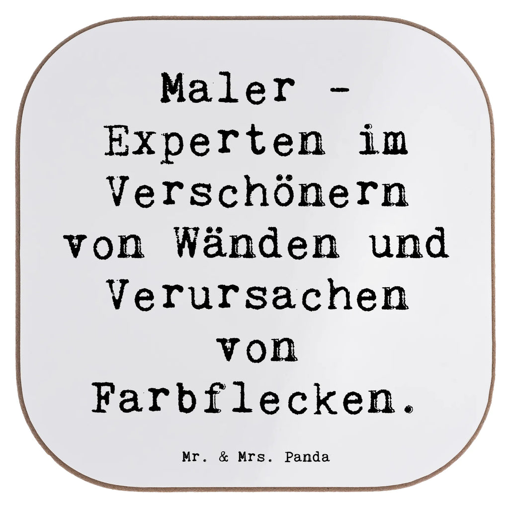 Square coaster Saying Maler - Experten im Verschönern von Wänden und Verursachen von Farbflecken. Korkuntersetzer, Untersetzer, Glasuntersetzer, Getränkeuntersetzer, Untersetzer Design, Tassen Untersetzer, Untersetzer Holz, Untersetzer Gläser, Holzuntersetzer, Untersetzer für Gläser, Bierdeckel, Untersetzer aus Holz, Beruf, Ausbildung, Jubiläum, Abschied, Rente, Kollege, Kollegin, Geschenk, Schenken, Arbeitskollege, Mitarbeiter, Firma, Danke, Dankeschön