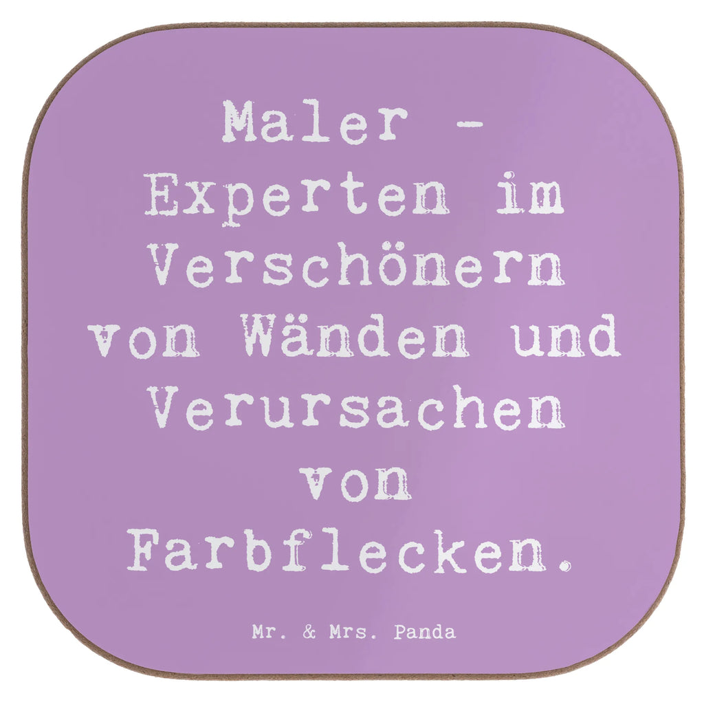 Square coaster Saying Maler - Experten im Verschönern von Wänden und Verursachen von Farbflecken. Korkuntersetzer, Untersetzer, Glasuntersetzer, Getränkeuntersetzer, Untersetzer Design, Tassen Untersetzer, Untersetzer Holz, Untersetzer Gläser, Holzuntersetzer, Untersetzer für Gläser, Bierdeckel, Untersetzer aus Holz, Beruf, Ausbildung, Jubiläum, Abschied, Rente, Kollege, Kollegin, Geschenk, Schenken, Arbeitskollege, Mitarbeiter, Firma, Danke, Dankeschön
