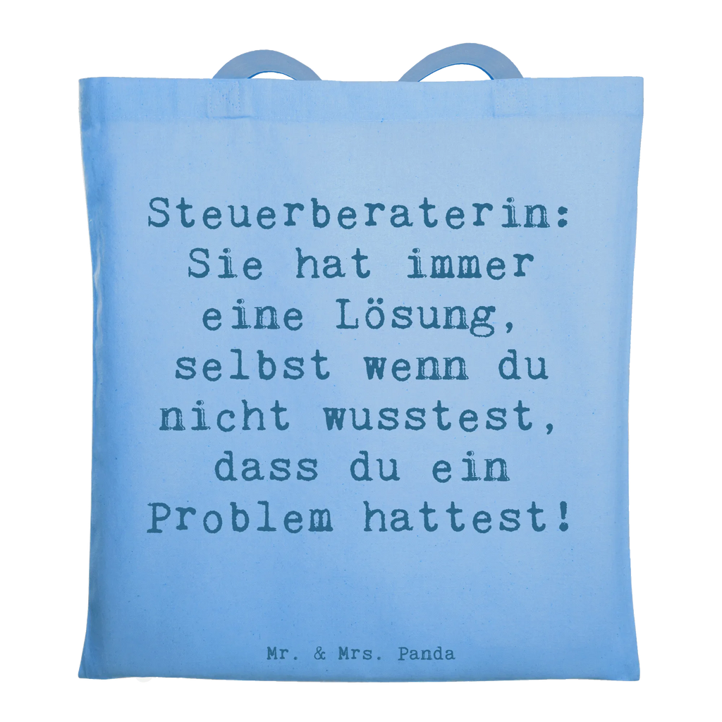 Tote bag Saying Steuerberaterin: Sie hat immer eine Lösung, selbst wenn du nicht wusstest, dass du ein Problem hattest! Jutetasche, Tasche, Schultertasche, Einkaufstüte, Shopper, Strandtasche, Umhängetasche, Beuteltasche, Stoffbeutel, Tragetasche, Badetasche, Laptoptasche, Jutebeutel, Beutel, Einkaufstasche, Stofftasche, Beruf, Ausbildung, Jubiläum, Abschied, Rente, Kollege, Kollegin, Geschenk, Schenken, Arbeitskollege, Mitarbeiter, Firma, Danke, Dankeschön