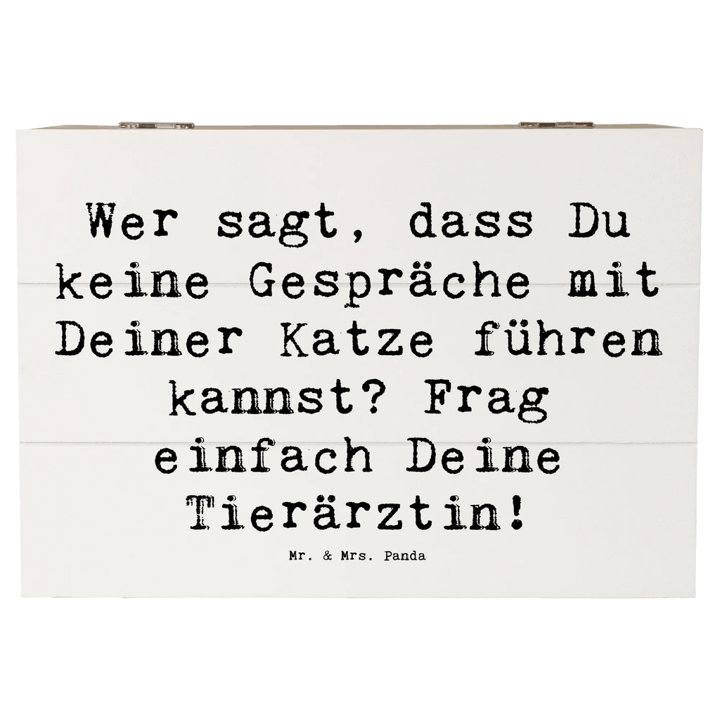 Holzkiste Spruch Wer sagt, dass Du keine Gespräche mit Deiner Katze führen kannst? Frag einfach Deine Tierärztin! Erinnerungsbox, Schatulle, Truhe, Kiste, Dekokiste, Geschenkdose, Aufbewahrungsbox, Holzkiste, Schatzkiste, XXL, Geschenkbox, Erinnerungskiste, Beruf, Ausbildung, Jubiläum, Abschied, Rente, Kollege, Kollegin, Geschenk, Schenken, Arbeitskollege, Mitarbeiter, Firma, Danke, Dankeschön