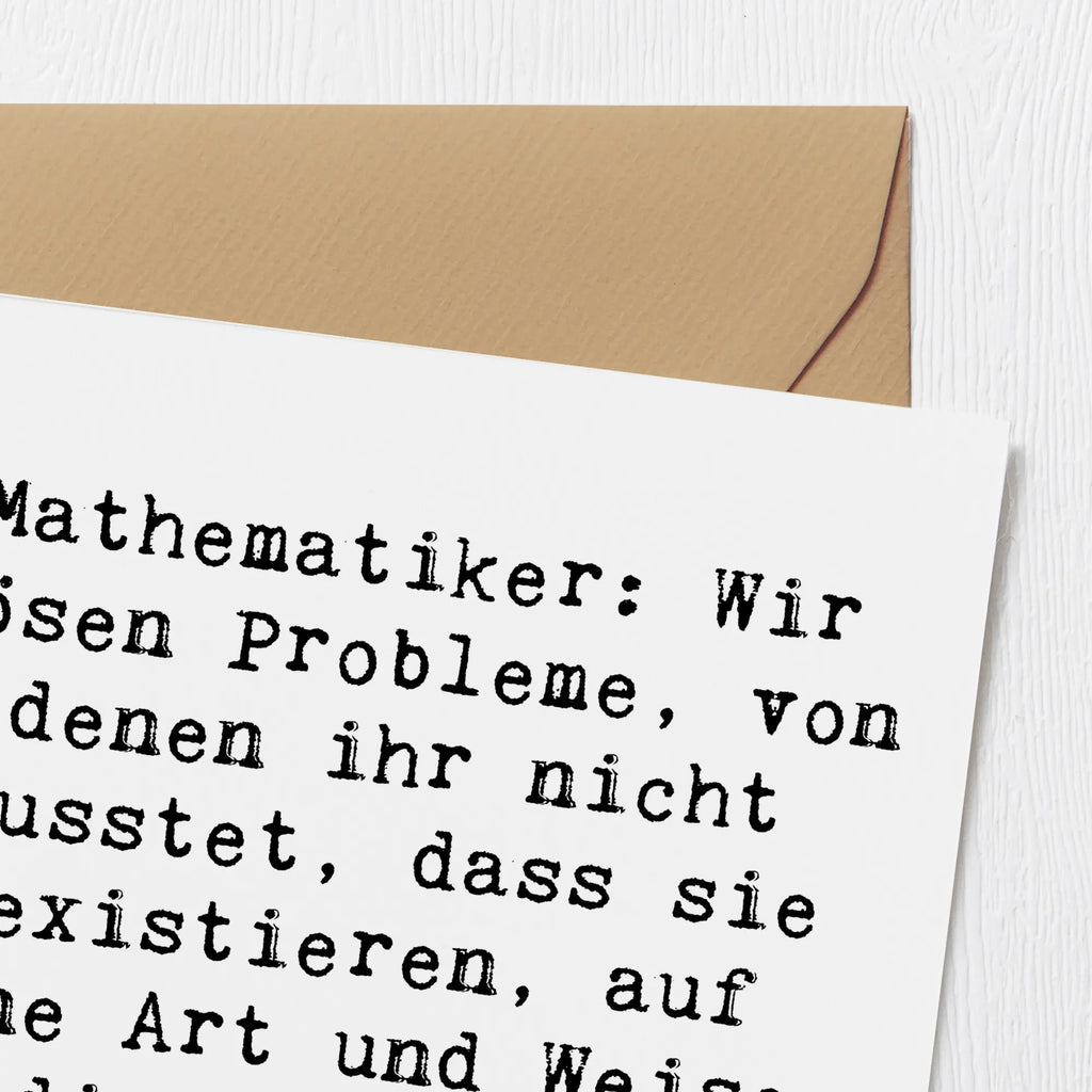 Deluxe Card Saying Mathematiker: Wir lösen Probleme, von denen ihr nicht wusstet, dass sie existieren, auf eine Art und Weise, die ihr nicht verstehen werdet! Karte, Geburtstagskarte, Hochwertige Klappkarte, Grußkarte, Klappkarte, Glückwunschkarte, Hochwertige Grußkarte, Einladungskarte, Hochzeitskarte, Beruf, Ausbildung, Jubiläum, Abschied, Rente, Kollege, Kollegin, Geschenk, Schenken, Arbeitskollege, Mitarbeiter, Firma, Danke, Dankeschön