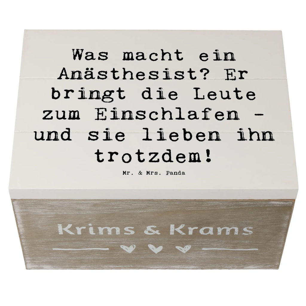 Holzkiste Spruch Was macht ein Anästhesist? Er bringt die Leute zum Einschlafen - und sie lieben ihn trotzdem! XXL, Holzkiste, Erinnerungsbox, Aufbewahrungsbox, Truhe, Kiste, Erinnerungskiste, Schatulle, Schatzkiste, Dekokiste, Geschenkbox, Geschenkdose, Beruf, Ausbildung, Jubiläum, Abschied, Rente, Kollege, Kollegin, Geschenk, Schenken, Arbeitskollege, Mitarbeiter, Firma, Danke, Dankeschön