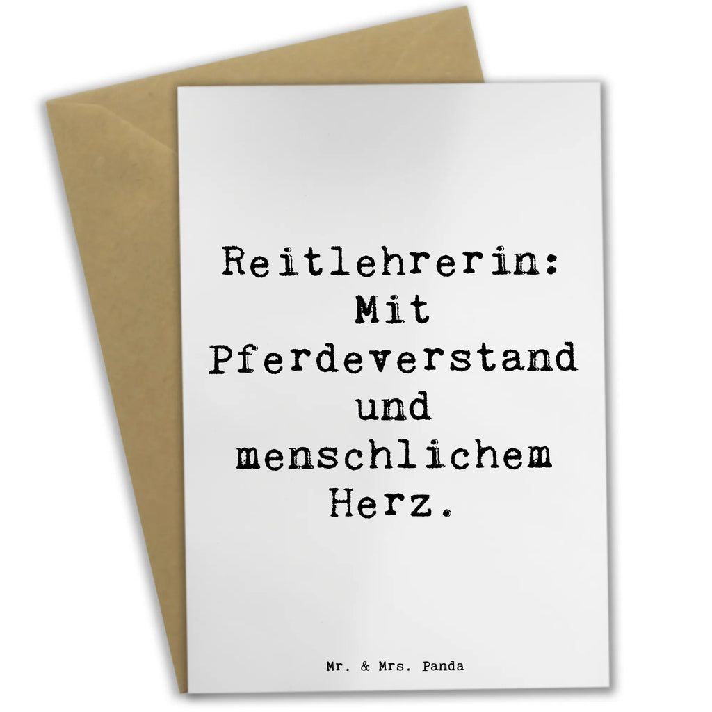 Grußkarte Spruch Reitlehrerin: Mit Pferdeverstand und menschlichem Herz. Karte, Ansichtskarten, Hochzeitskarte, Einladungskarte, Klappkarte, Glückwunschkarte, Geburtstagskarte, Grußkarte, Beruf, Ausbildung, Jubiläum, Abschied, Rente, Kollege, Kollegin, Geschenk, Schenken, Arbeitskollege, Mitarbeiter, Firma, Danke, Dankeschön