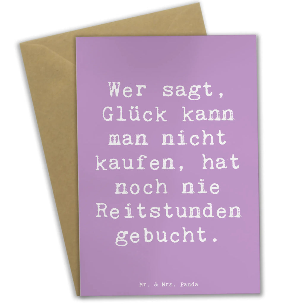 Greetings card Saying Wer sagt, Glück kann man nicht kaufen, hat noch nie Reitstunden gebucht. Ansichtskarten, Einladungskarte, Geburtstagskarte, Karte, Glückwunschkarte, Klappkarte, Grußkarte, Hochzeitskarte, Beruf, Ausbildung, Jubiläum, Abschied, Rente, Kollege, Kollegin, Geschenk, Schenken, Arbeitskollege, Mitarbeiter, Firma, Danke, Dankeschön