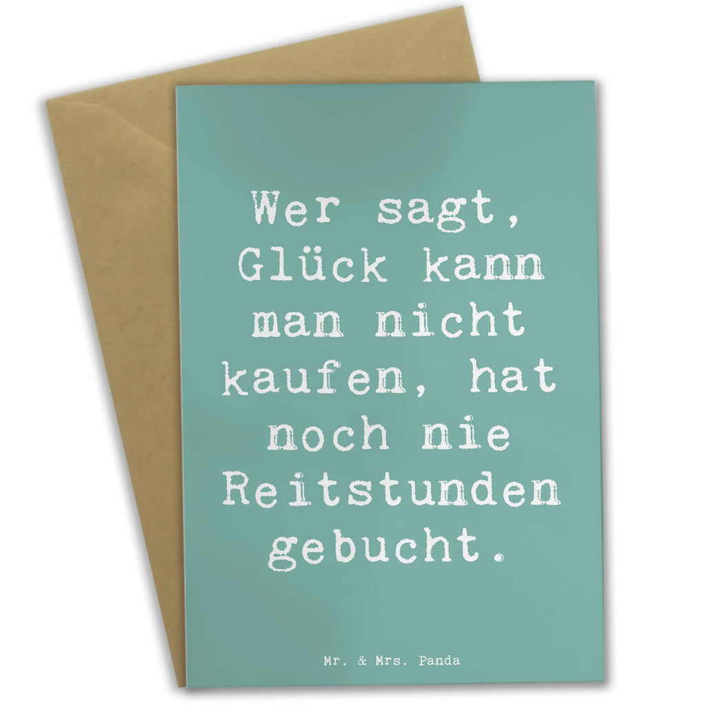 Greetings card Saying Wer sagt, Glück kann man nicht kaufen, hat noch nie Reitstunden gebucht. Ansichtskarten, Einladungskarte, Geburtstagskarte, Karte, Glückwunschkarte, Klappkarte, Grußkarte, Hochzeitskarte, Beruf, Ausbildung, Jubiläum, Abschied, Rente, Kollege, Kollegin, Geschenk, Schenken, Arbeitskollege, Mitarbeiter, Firma, Danke, Dankeschön