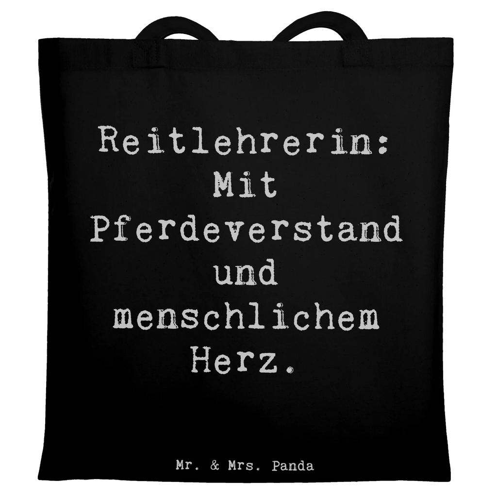 Tote bag Saying Reitlehrerin: Mit Pferdeverstand und menschlichem Herz. Strandtasche, Beutel, Tragetasche, Einkaufstasche, Jutebeutel, Einkaufstüte, Schultertasche, Laptoptasche, Stofftasche, Shopper, Badetasche, Stoffbeutel, Jutetasche, Tasche, Beuteltasche, Umhängetasche, Beruf, Ausbildung, Jubiläum, Abschied, Rente, Kollege, Kollegin, Geschenk, Schenken, Arbeitskollege, Mitarbeiter, Firma, Danke, Dankeschön