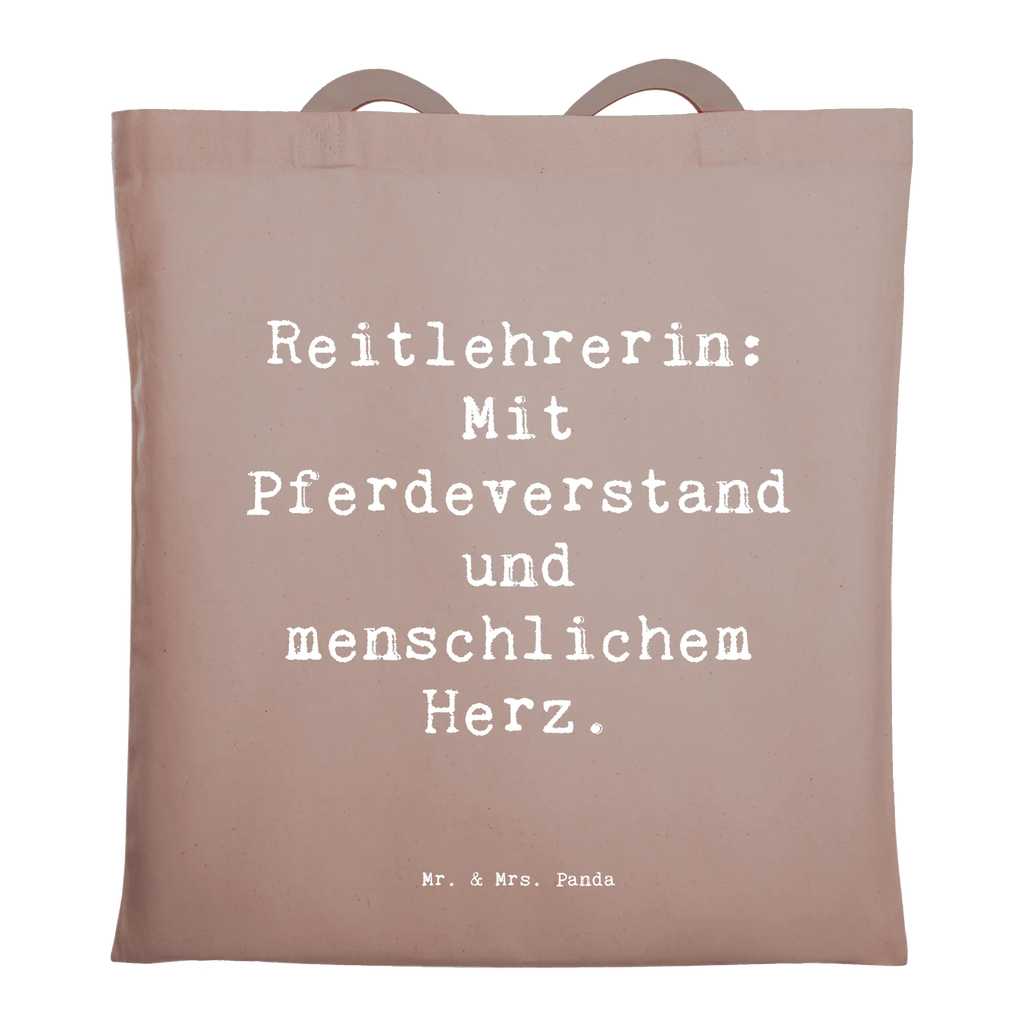 Tote bag Saying Reitlehrerin: Mit Pferdeverstand und menschlichem Herz. Strandtasche, Beutel, Tragetasche, Einkaufstasche, Jutebeutel, Einkaufstüte, Schultertasche, Laptoptasche, Stofftasche, Shopper, Badetasche, Stoffbeutel, Jutetasche, Tasche, Beuteltasche, Umhängetasche, Beruf, Ausbildung, Jubiläum, Abschied, Rente, Kollege, Kollegin, Geschenk, Schenken, Arbeitskollege, Mitarbeiter, Firma, Danke, Dankeschön