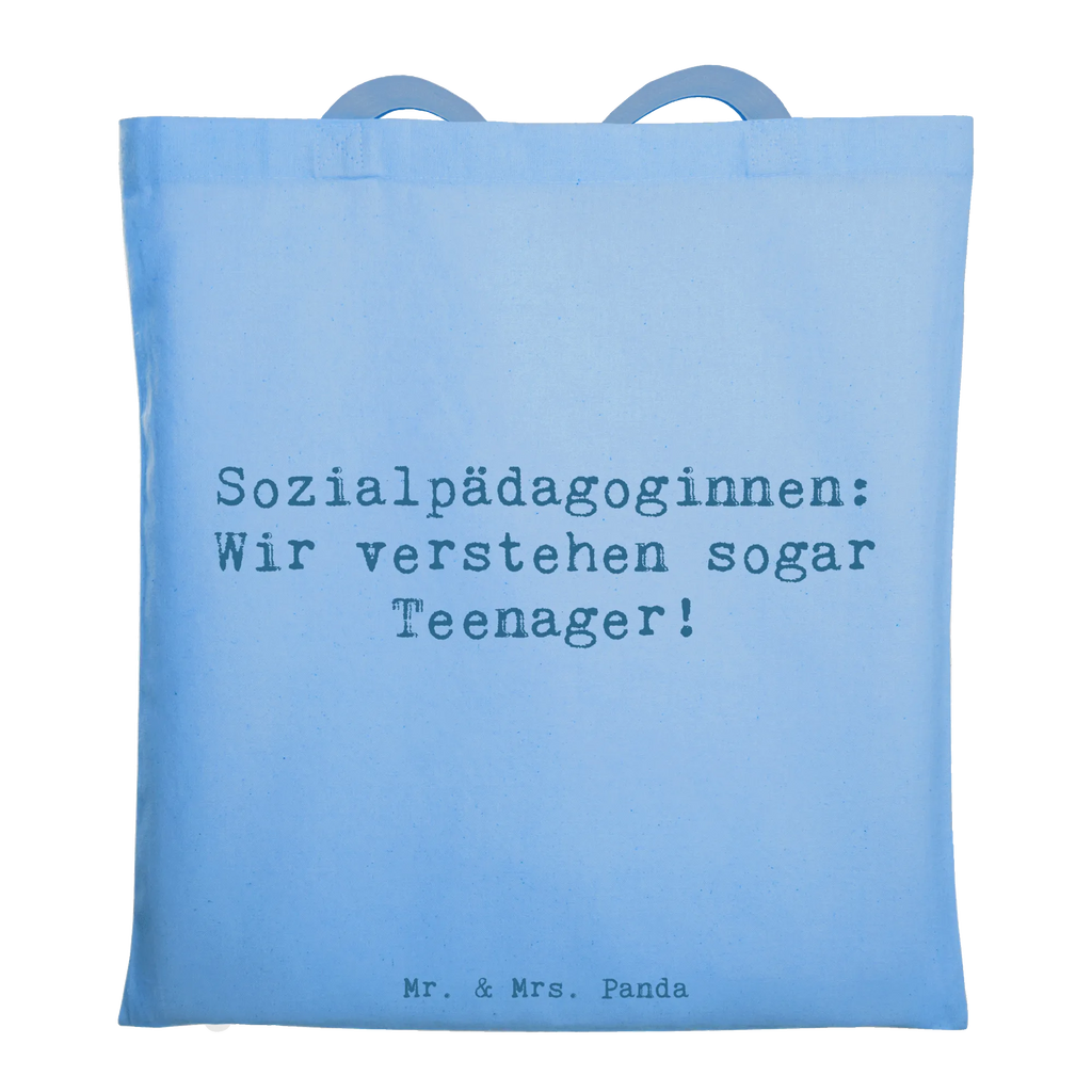 Tote bag Saying Sozialpädagoginnen: Wir verstehen sogar Teenager! Einkaufstüte, Badetasche, Beuteltasche, Einkaufstasche, Laptoptasche, Jutebeutel, Stofftasche, Tasche, Shopper, Schultertasche, Umhängetasche, Tragetasche, Jutetasche, Stoffbeutel, Strandtasche, Beutel, Beruf, Ausbildung, Jubiläum, Abschied, Rente, Kollege, Kollegin, Geschenk, Schenken, Arbeitskollege, Mitarbeiter, Firma, Danke, Dankeschön