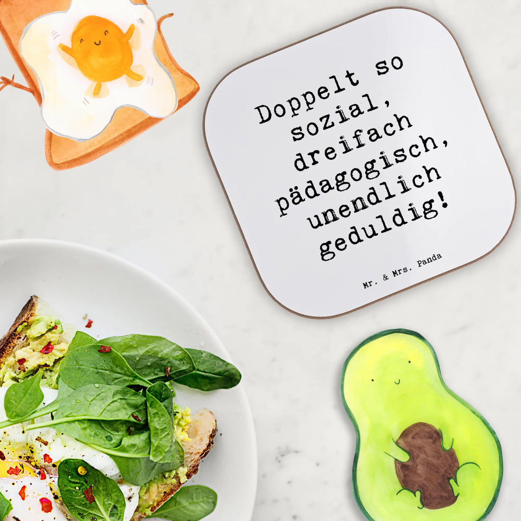 Square coaster Saying Doppelt so sozial, dreifach pädagogisch, unendlich geduldig! Glasuntersetzer, Bierdeckel, Tassen Untersetzer, Untersetzer Gläser, Korkuntersetzer, Untersetzer, Holzuntersetzer, Untersetzer aus Holz, Untersetzer Holz, Getränkeuntersetzer, Untersetzer für Gläser, Untersetzer Design, Beruf, Ausbildung, Jubiläum, Abschied, Rente, Kollege, Kollegin, Geschenk, Schenken, Arbeitskollege, Mitarbeiter, Firma, Danke, Dankeschön