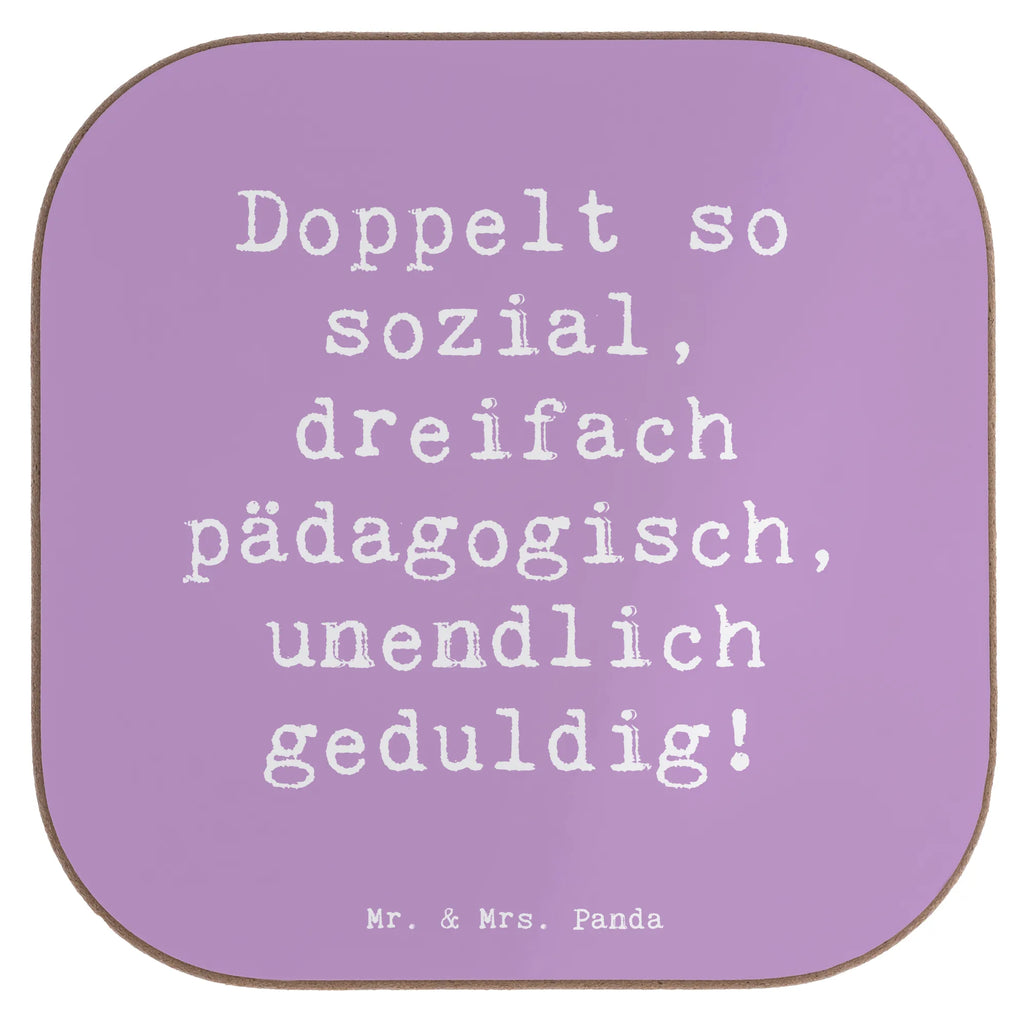 Square coaster Saying Doppelt so sozial, dreifach pädagogisch, unendlich geduldig! Glasuntersetzer, Bierdeckel, Tassen Untersetzer, Untersetzer Gläser, Korkuntersetzer, Untersetzer, Holzuntersetzer, Untersetzer aus Holz, Untersetzer Holz, Getränkeuntersetzer, Untersetzer für Gläser, Untersetzer Design, Beruf, Ausbildung, Jubiläum, Abschied, Rente, Kollege, Kollegin, Geschenk, Schenken, Arbeitskollege, Mitarbeiter, Firma, Danke, Dankeschön