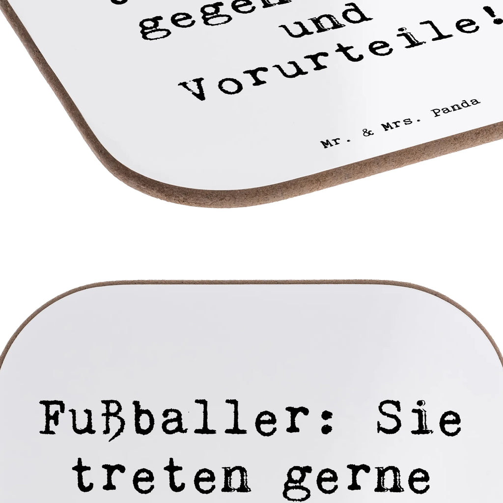 Square coaster Saying Fußballer: Sie treten gerne gegen Bälle und Vorurteile! Untersetzer Gläser, Untersetzer, Glasuntersetzer, Korkuntersetzer, Tassen Untersetzer, Untersetzer für Gläser, Bierdeckel, Holzuntersetzer, Untersetzer aus Holz, Untersetzer Holz, Getränkeuntersetzer, Untersetzer Design, Beruf, Ausbildung, Jubiläum, Abschied, Rente, Kollege, Kollegin, Geschenk, Schenken, Arbeitskollege, Mitarbeiter, Firma, Danke, Dankeschön