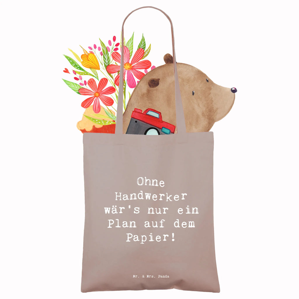 Tote bag Saying Ohne Handwerker wär's nur ein Plan auf dem Papier! Tragetasche, Beutel, Einkaufstüte, Badetasche, Tasche, Umhängetasche, Laptoptasche, Jutebeutel, Shopper, Strandtasche, Einkaufstasche, Schultertasche, Stoffbeutel, Stofftasche, Beuteltasche, Jutetasche, Beruf, Ausbildung, Jubiläum, Abschied, Rente, Kollege, Kollegin, Geschenk, Schenken, Arbeitskollege, Mitarbeiter, Firma, Danke, Dankeschön