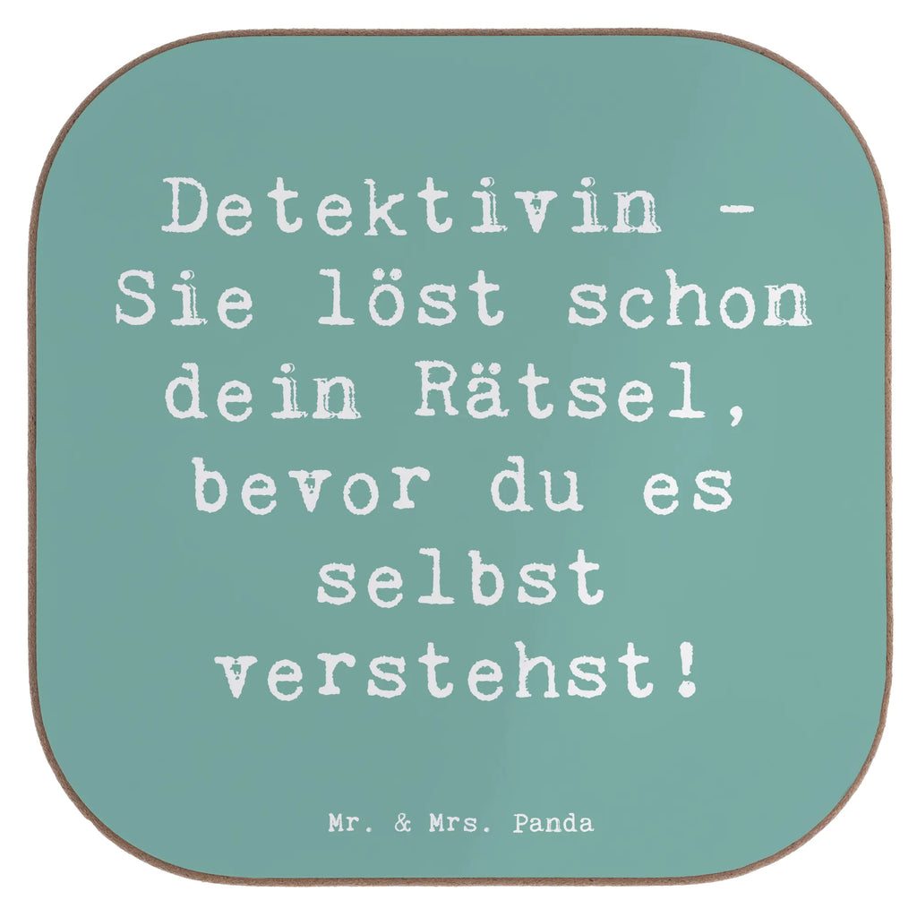 Square coaster Saying Detektivin - Sie löst schon dein Rätsel, bevor du es selbst verstehst! Bierdeckel, Untersetzer, Untersetzer Gläser, Holzuntersetzer, Untersetzer Design, Untersetzer Holz, Korkuntersetzer, Untersetzer aus Holz, Glasuntersetzer, Untersetzer für Gläser, Tassen Untersetzer, Getränkeuntersetzer, Beruf, Ausbildung, Jubiläum, Abschied, Rente, Kollege, Kollegin, Geschenk, Schenken, Arbeitskollege, Mitarbeiter, Firma, Danke, Dankeschön
