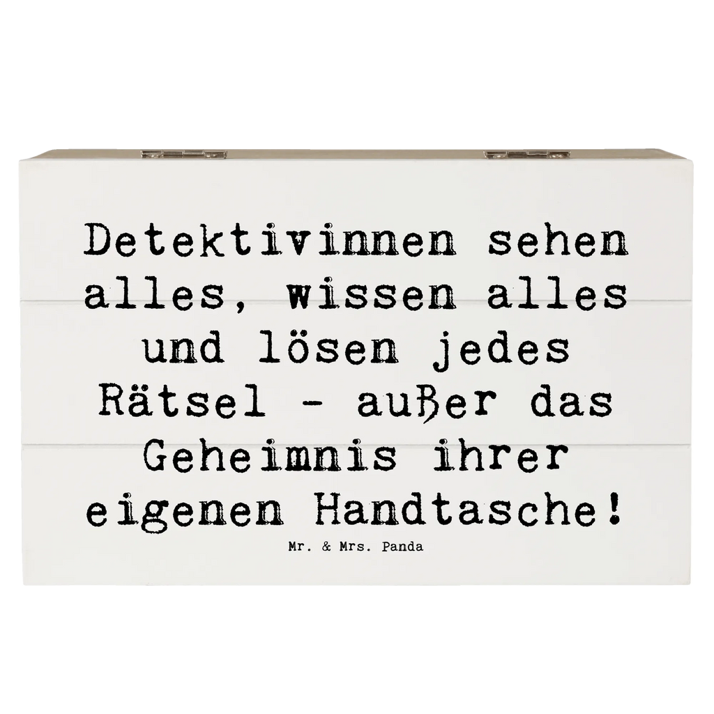 Holzkiste Spruch Detektivinnen sehen alles, wissen alles und lösen jedes Rätsel - außer das Geheimnis ihrer eigenen Handtasche! Truhe, Geschenkbox, Erinnerungsbox, Aufbewahrungsbox, Dekokiste, Holzkiste, Erinnerungskiste, Kiste, XXL, Schatulle, Geschenkdose, Schatzkiste, Beruf, Ausbildung, Jubiläum, Abschied, Rente, Kollege, Kollegin, Geschenk, Schenken, Arbeitskollege, Mitarbeiter, Firma, Danke, Dankeschön