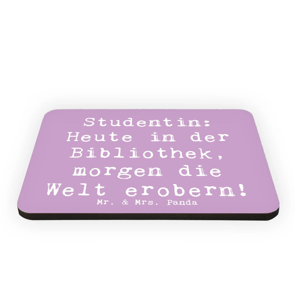Magnet Spruch Studentin: Heute in der Bibliothek, morgen die Welt erobern! Whiteboard Magnet, Notiz Magnet, Pinnwandmagnet, Kühlschrankmagnet, Motivmagnete, Kühlschrank Dekoration, Souvenir Magnet, Dekomagnet, Beruf, Ausbildung, Jubiläum, Abschied, Rente, Kollege, Kollegin, Geschenk, Schenken, Arbeitskollege, Mitarbeiter, Firma, Danke, Dankeschön