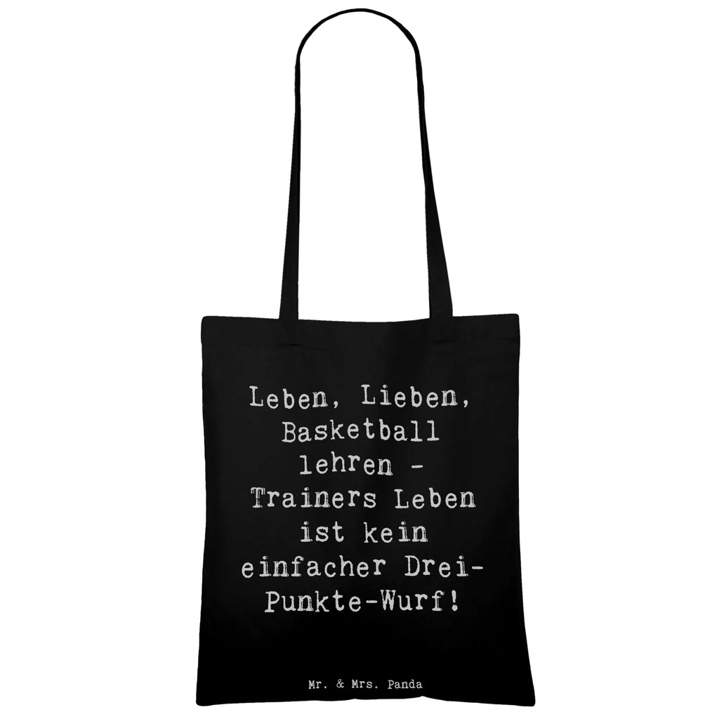 Tragetasche Spruch Leben, Lieben, Basketball lehren - Trainers Leben ist kein einfacher Drei-Punkte-Wurf! Beuteltasche, Shopper, Badetasche, Stofftasche, Einkaufstüte, Stoffbeutel, Jutebeutel, Einkaufstasche, Beutel, Tragetasche, Jutetasche, Strandtasche, Schultertasche, Laptoptasche, Tasche, Umhängetasche, Beruf, Ausbildung, Jubiläum, Abschied, Rente, Kollege, Kollegin, Geschenk, Schenken, Arbeitskollege, Mitarbeiter, Firma, Danke, Dankeschön