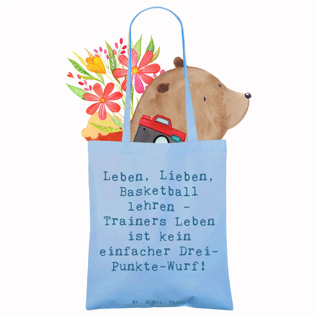 Tragetasche Spruch Leben, Lieben, Basketball lehren - Trainers Leben ist kein einfacher Drei-Punkte-Wurf! Beuteltasche, Shopper, Badetasche, Stofftasche, Einkaufstüte, Stoffbeutel, Jutebeutel, Einkaufstasche, Beutel, Tragetasche, Jutetasche, Strandtasche, Schultertasche, Laptoptasche, Tasche, Umhängetasche, Beruf, Ausbildung, Jubiläum, Abschied, Rente, Kollege, Kollegin, Geschenk, Schenken, Arbeitskollege, Mitarbeiter, Firma, Danke, Dankeschön