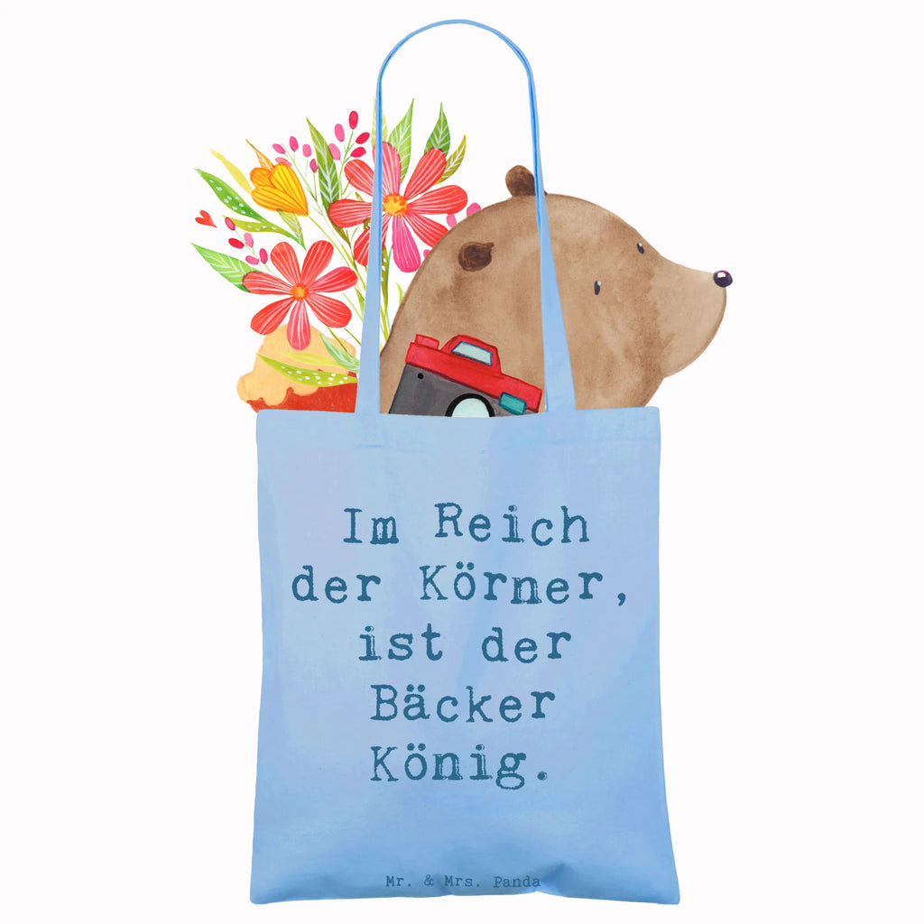Tote bag Saying Im Reich der Körner, ist der Bäcker König. Beuteltasche, Beutel, Einkaufstasche, Jutebeutel, Stoffbeutel, Tasche, Shopper, Umhängetasche, Strandtasche, Schultertasche, Stofftasche, Tragetasche, Badetasche, Jutetasche, Einkaufstüte, Laptoptasche, Beruf, Ausbildung, Jubiläum, Abschied, Rente, Kollege, Kollegin, Geschenk, Schenken, Arbeitskollege, Mitarbeiter, Firma, Danke, Dankeschön