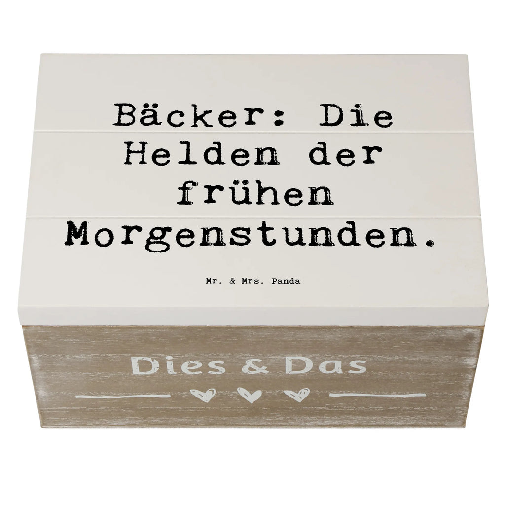 Wooden chest Saying Bäcker: Die Helden der frühen Morgenstunden. Schatzkiste, Aufbewahrungsbox, Geschenkdose, Truhe, Kiste, Erinnerungskiste, Geschenkbox, Dekokiste, XXL, Schatulle, Erinnerungsbox, Holzkiste, Beruf, Ausbildung, Jubiläum, Abschied, Rente, Kollege, Kollegin, Geschenk, Schenken, Arbeitskollege, Mitarbeiter, Firma, Danke, Dankeschön