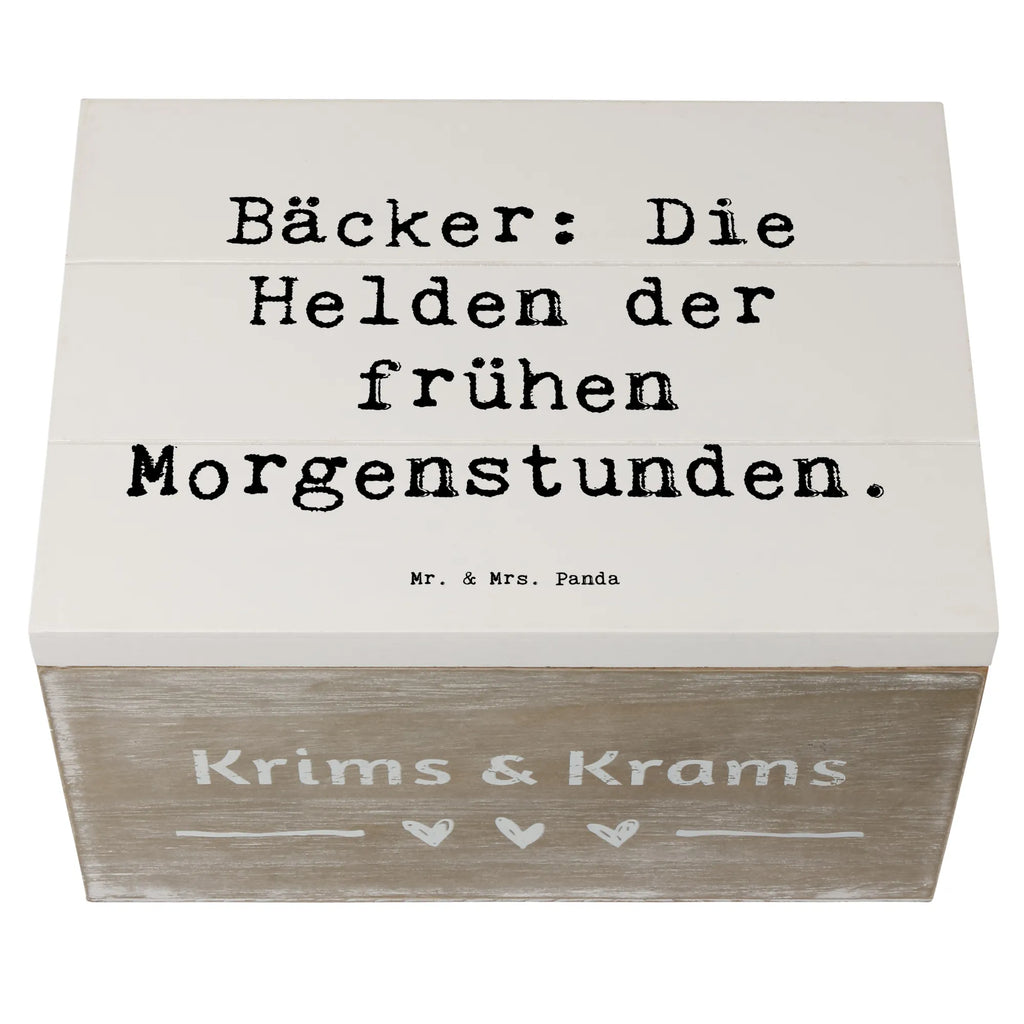 Wooden chest Saying Bäcker: Die Helden der frühen Morgenstunden. Schatzkiste, Aufbewahrungsbox, Geschenkdose, Truhe, Kiste, Erinnerungskiste, Geschenkbox, Dekokiste, XXL, Schatulle, Erinnerungsbox, Holzkiste, Beruf, Ausbildung, Jubiläum, Abschied, Rente, Kollege, Kollegin, Geschenk, Schenken, Arbeitskollege, Mitarbeiter, Firma, Danke, Dankeschön