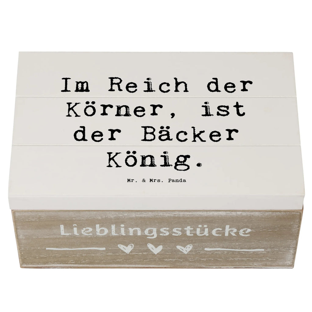 Wooden chest Saying Im Reich der Körner, ist der Bäcker König. Geschenkdose, Truhe, Geschenkbox, Dekokiste, Schatulle, Schatzkiste, XXL, Holzkiste, Erinnerungskiste, Kiste, Aufbewahrungsbox, Erinnerungsbox, Beruf, Ausbildung, Jubiläum, Abschied, Rente, Kollege, Kollegin, Geschenk, Schenken, Arbeitskollege, Mitarbeiter, Firma, Danke, Dankeschön