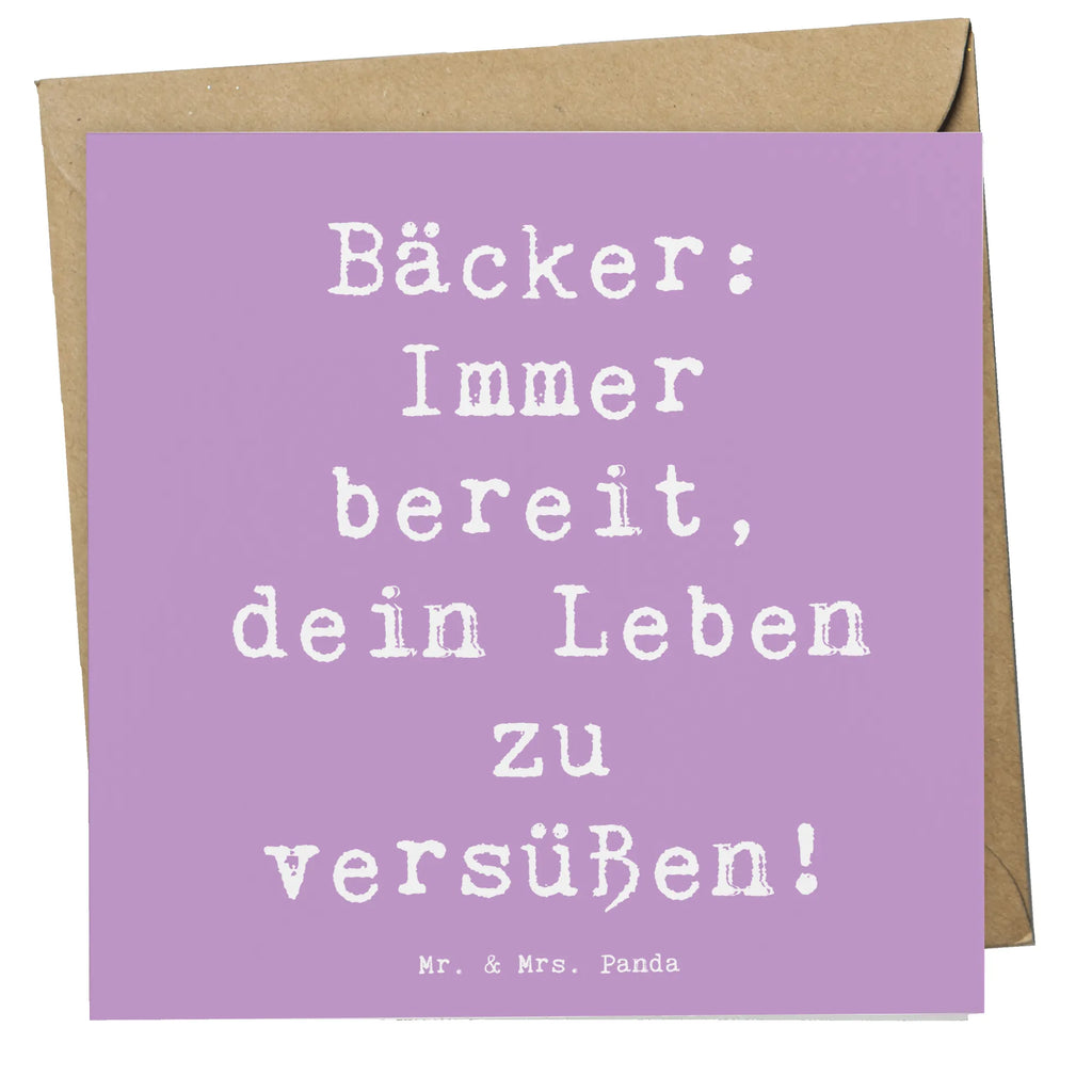 Deluxe Card Saying Bäcker: Immer bereit, dein Leben zu versüßen! Hochwertige Grußkarte, Grußkarte, Klappkarte, Geburtstagskarte, Hochzeitskarte, Hochwertige Klappkarte, Karte, Glückwunschkarte, Einladungskarte, Beruf, Ausbildung, Jubiläum, Abschied, Rente, Kollege, Kollegin, Geschenk, Schenken, Arbeitskollege, Mitarbeiter, Firma, Danke, Dankeschön