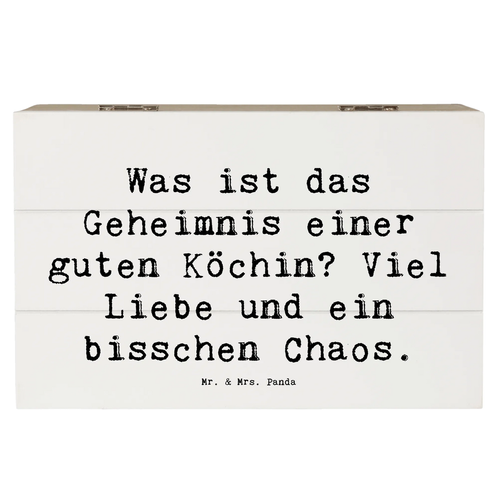 Wooden chest Saying Was ist das Geheimnis einer guten Köchin? Viel Liebe und ein bisschen Chaos. Dekokiste, Erinnerungsbox, Aufbewahrungsbox, Schatulle, Geschenkdose, Geschenkbox, Holzkiste, Schatzkiste, XXL, Truhe, Kiste, Erinnerungskiste, Beruf, Ausbildung, Jubiläum, Abschied, Rente, Kollege, Kollegin, Geschenk, Schenken, Arbeitskollege, Mitarbeiter, Firma, Danke, Dankeschön