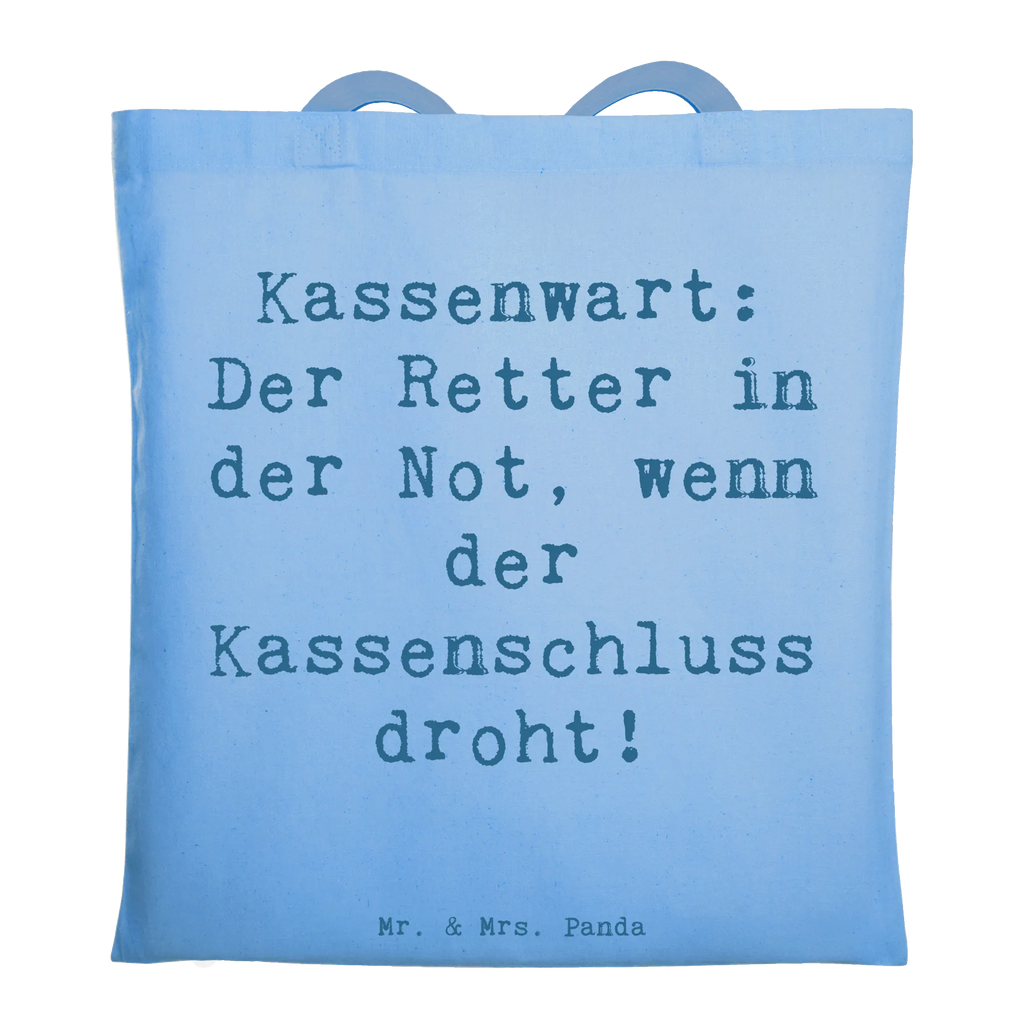 Tote bag Saying Kassenwart: Der Retter in der Not, wenn der Kassenschluss droht! Einkaufstüte, Stoffbeutel, Stofftasche, Tragetasche, Shopper, Umhängetasche, Tasche, Jutetasche, Beutel, Badetasche, Einkaufstasche, Schultertasche, Laptoptasche, Beuteltasche, Jutebeutel, Strandtasche, Beruf, Ausbildung, Jubiläum, Abschied, Rente, Kollege, Kollegin, Geschenk, Schenken, Arbeitskollege, Mitarbeiter, Firma, Danke, Dankeschön