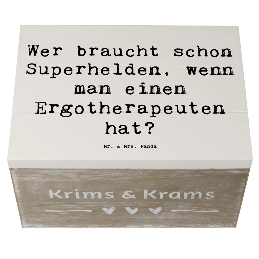 Holzkiste Spruch Wer braucht schon Superhelden, wenn man einen Ergotherapeuten hat? Dekokiste, Erinnerungskiste, Erinnerungsbox, Schatzkiste, Kiste, Aufbewahrungsbox, Geschenkdose, XXL, Schatulle, Holzkiste, Geschenkbox, Truhe, Beruf, Ausbildung, Jubiläum, Abschied, Rente, Kollege, Kollegin, Geschenk, Schenken, Arbeitskollege, Mitarbeiter, Firma, Danke, Dankeschön