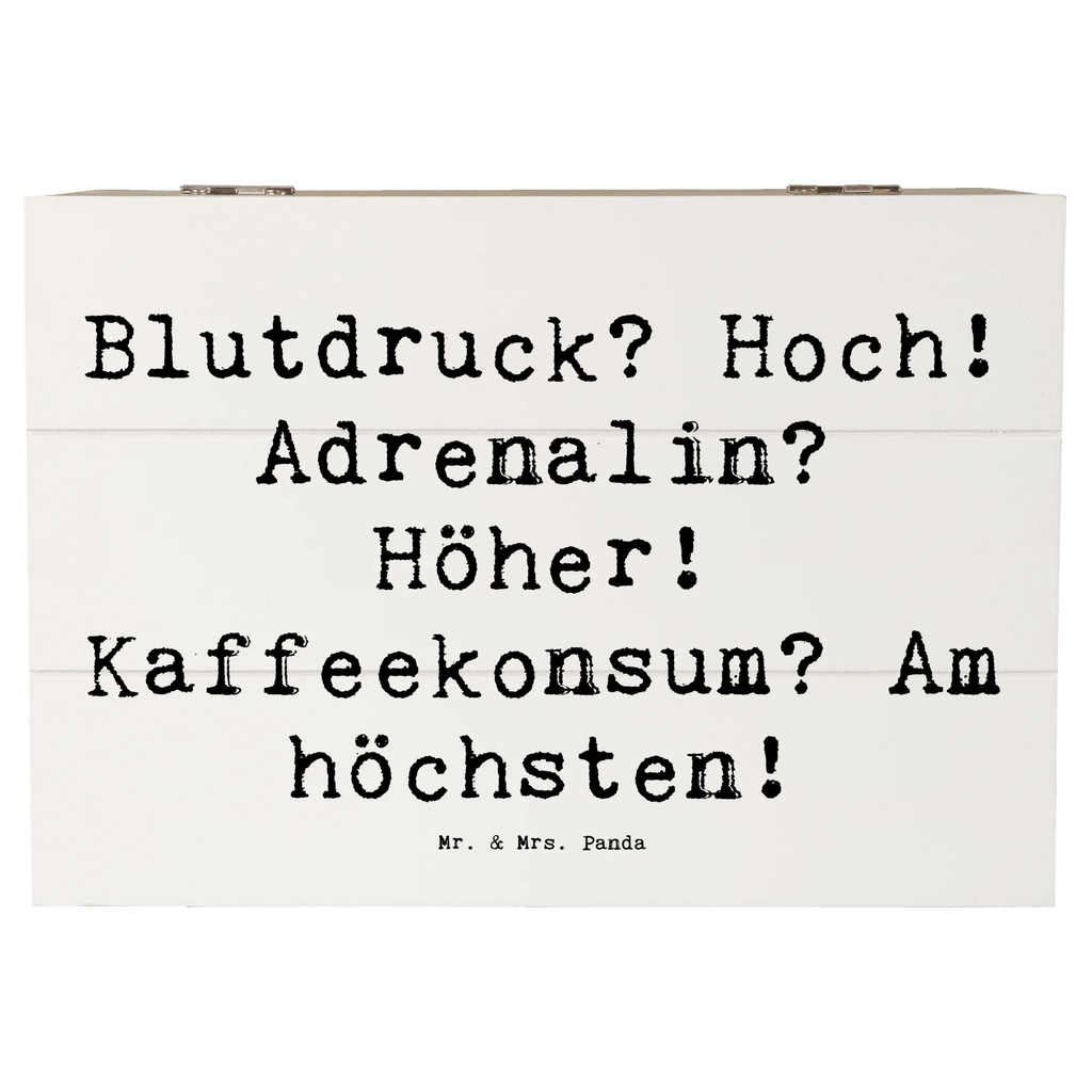 Wooden chest Saying Blutdruck? Hoch! Adrenalin? Höher! Kaffeekonsum? Am höchsten! Erinnerungsbox, Holzkiste, XXL, Geschenkdose, Truhe, Schatulle, Schatzkiste, Geschenkbox, Kiste, Dekokiste, Erinnerungskiste, Aufbewahrungsbox, Beruf, Ausbildung, Jubiläum, Abschied, Rente, Kollege, Kollegin, Geschenk, Schenken, Arbeitskollege, Mitarbeiter, Firma, Danke, Dankeschön